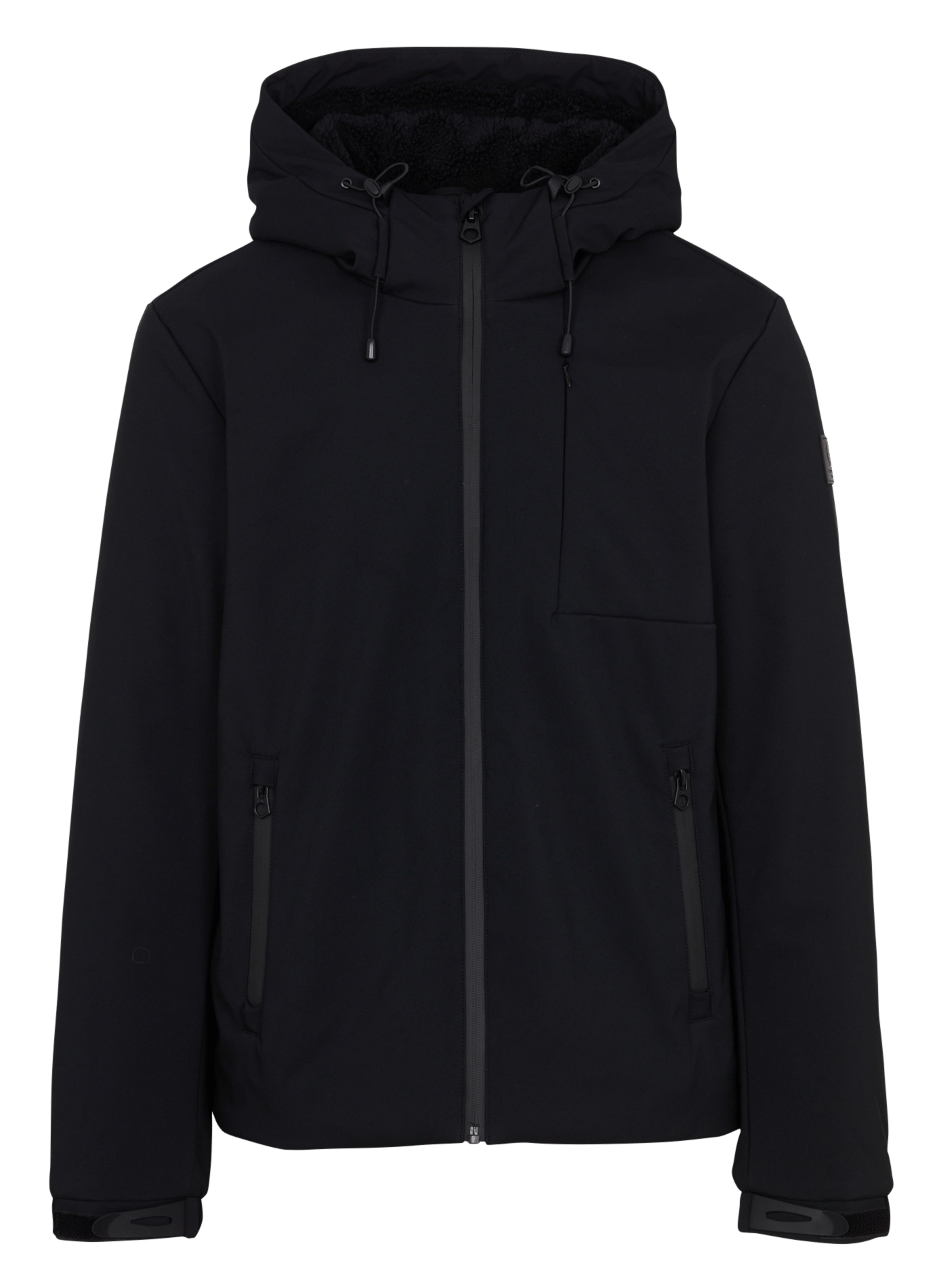 Zip-up hooded parka LE TEMPS DES CERISES Black