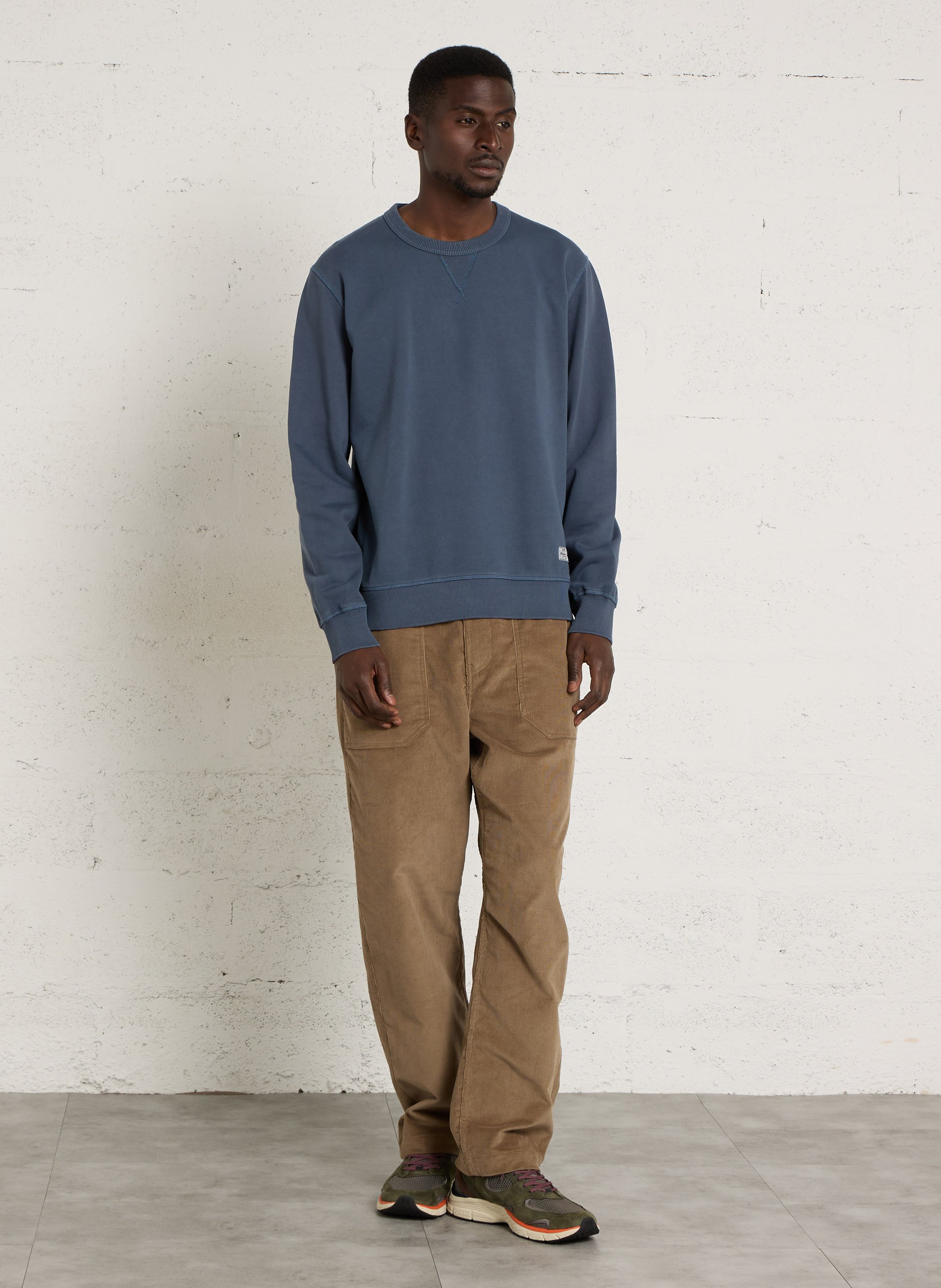 Sweat droit col rond uni PEPE JEANS Bleu