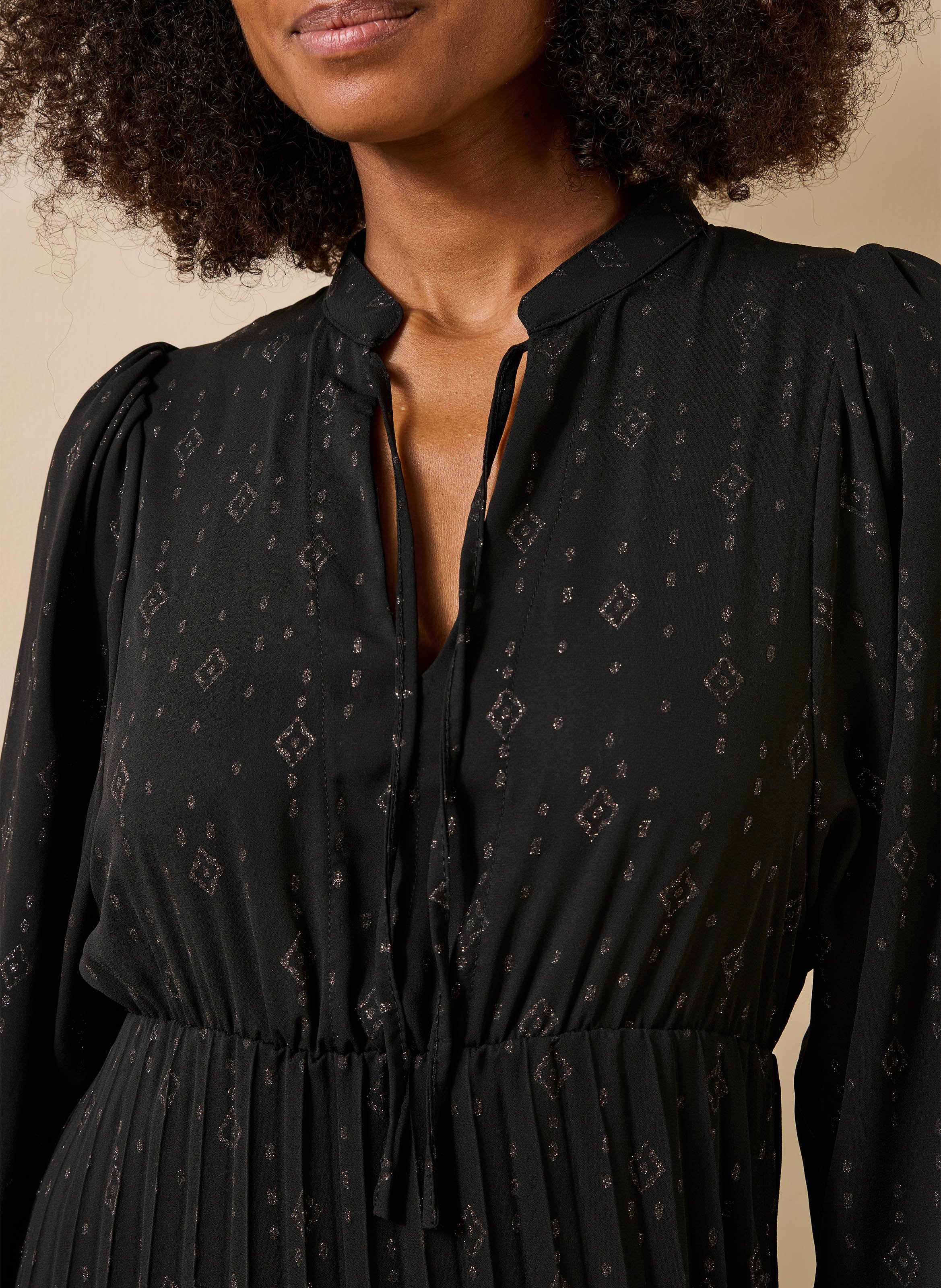 Robe longue à imripimé LA FEE MARABOUTEE Noir