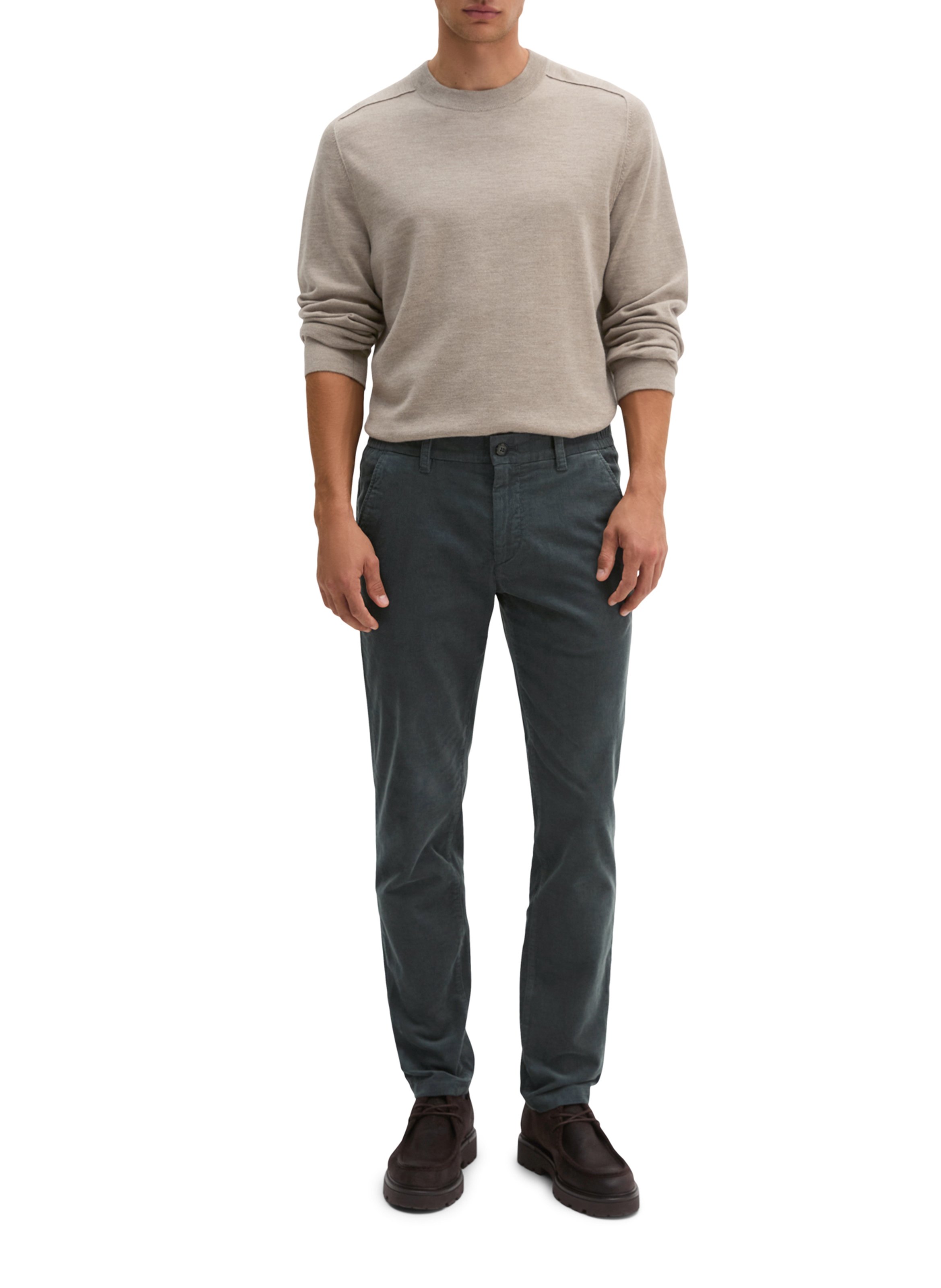 Hose mit geradem Bein aus Baumwollmischung MARC O'POLO Grau