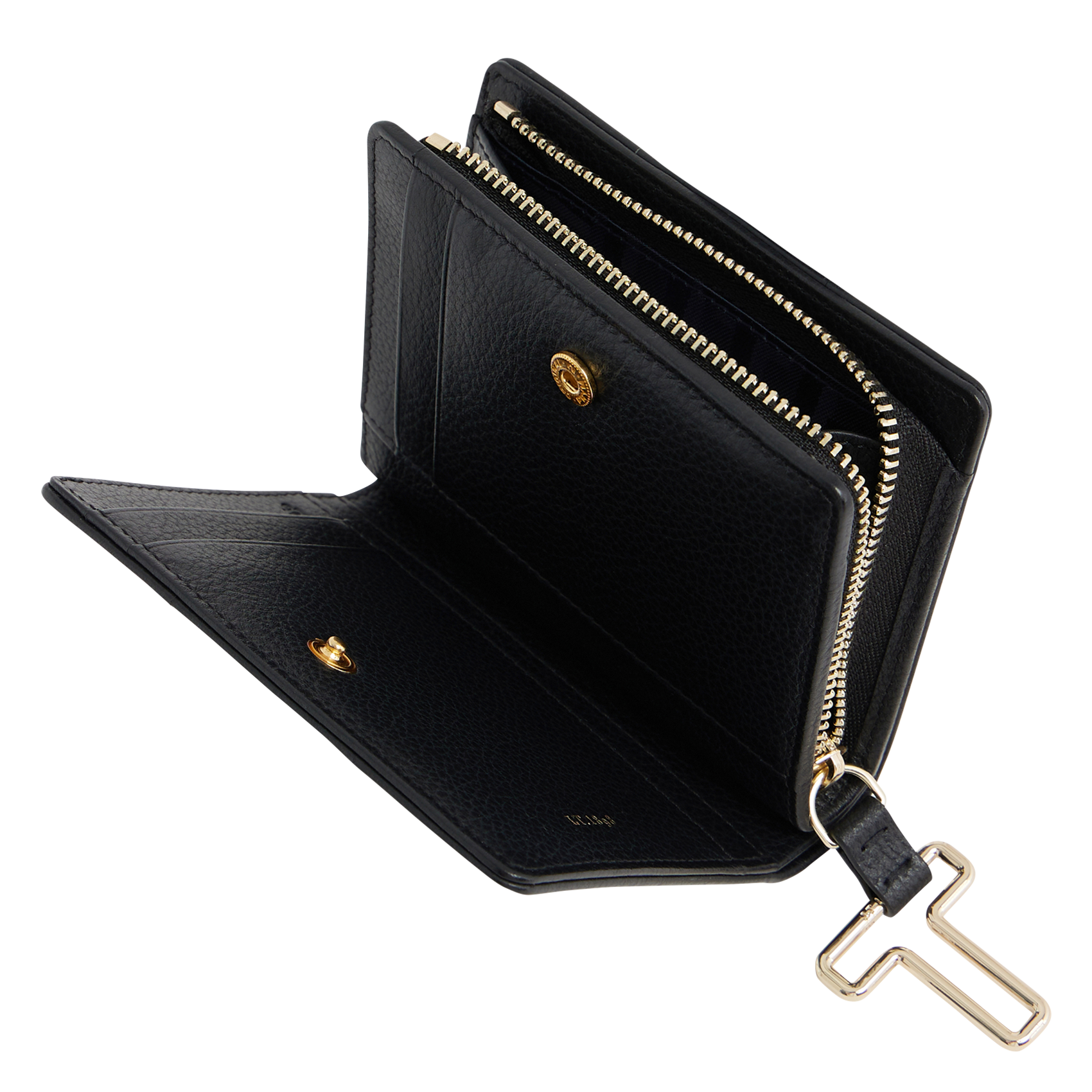 Portefeuille en cuir de vachette grainé LE TANNEUR Noir