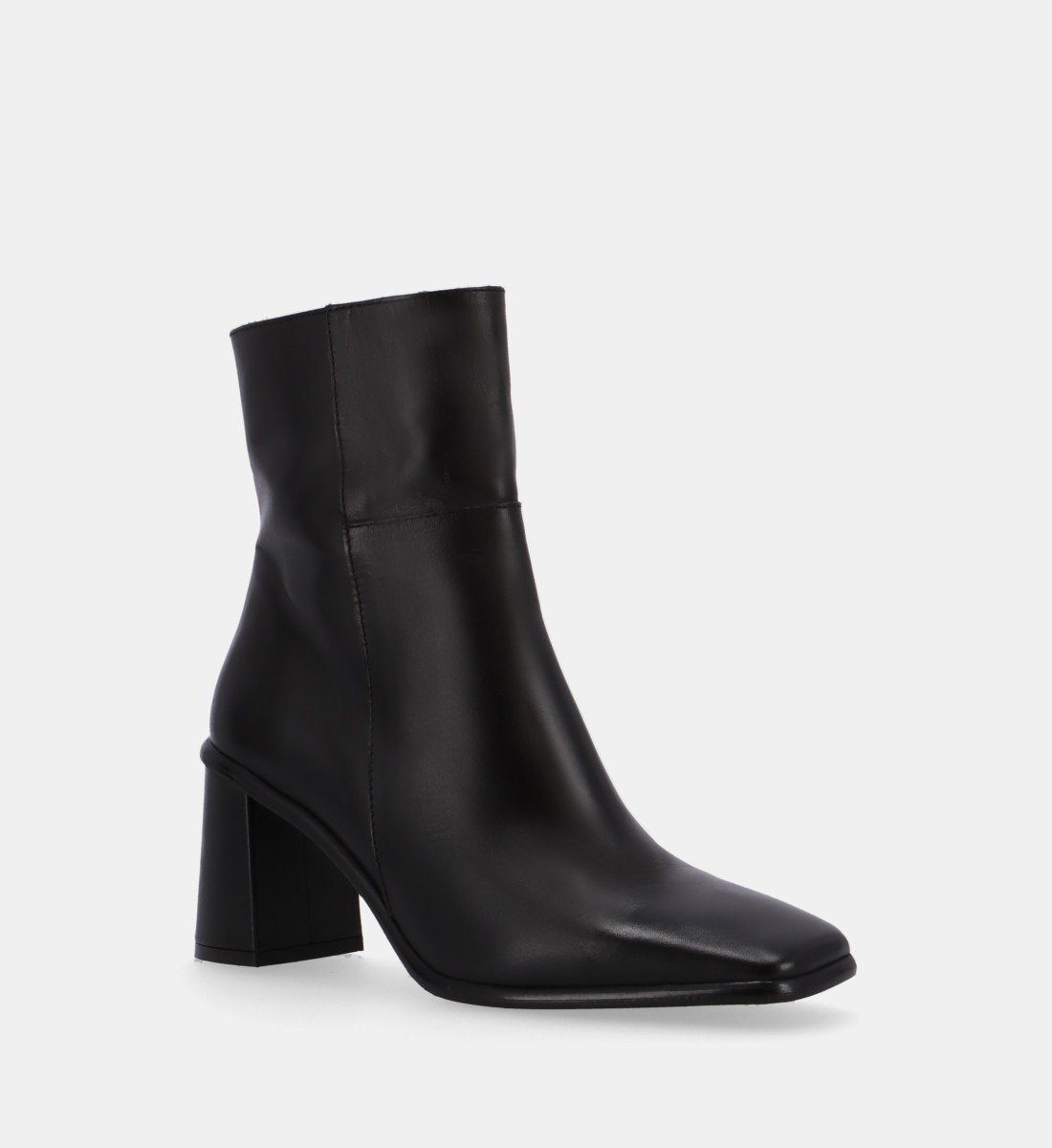 Heeled leather ankle boots ALOHAS Black