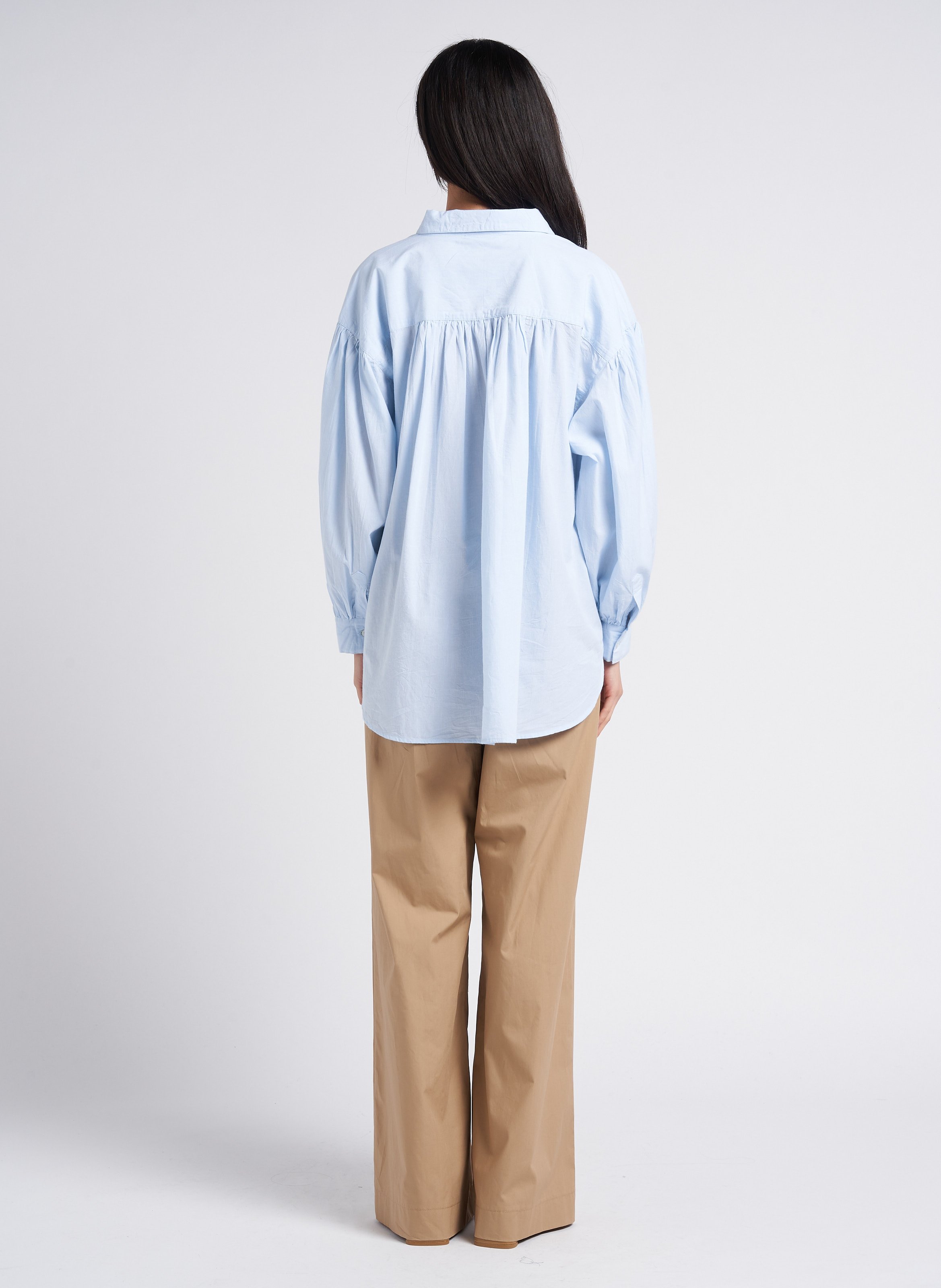 Baumwollhemd mit klassischem Kragen BY BAR Blau