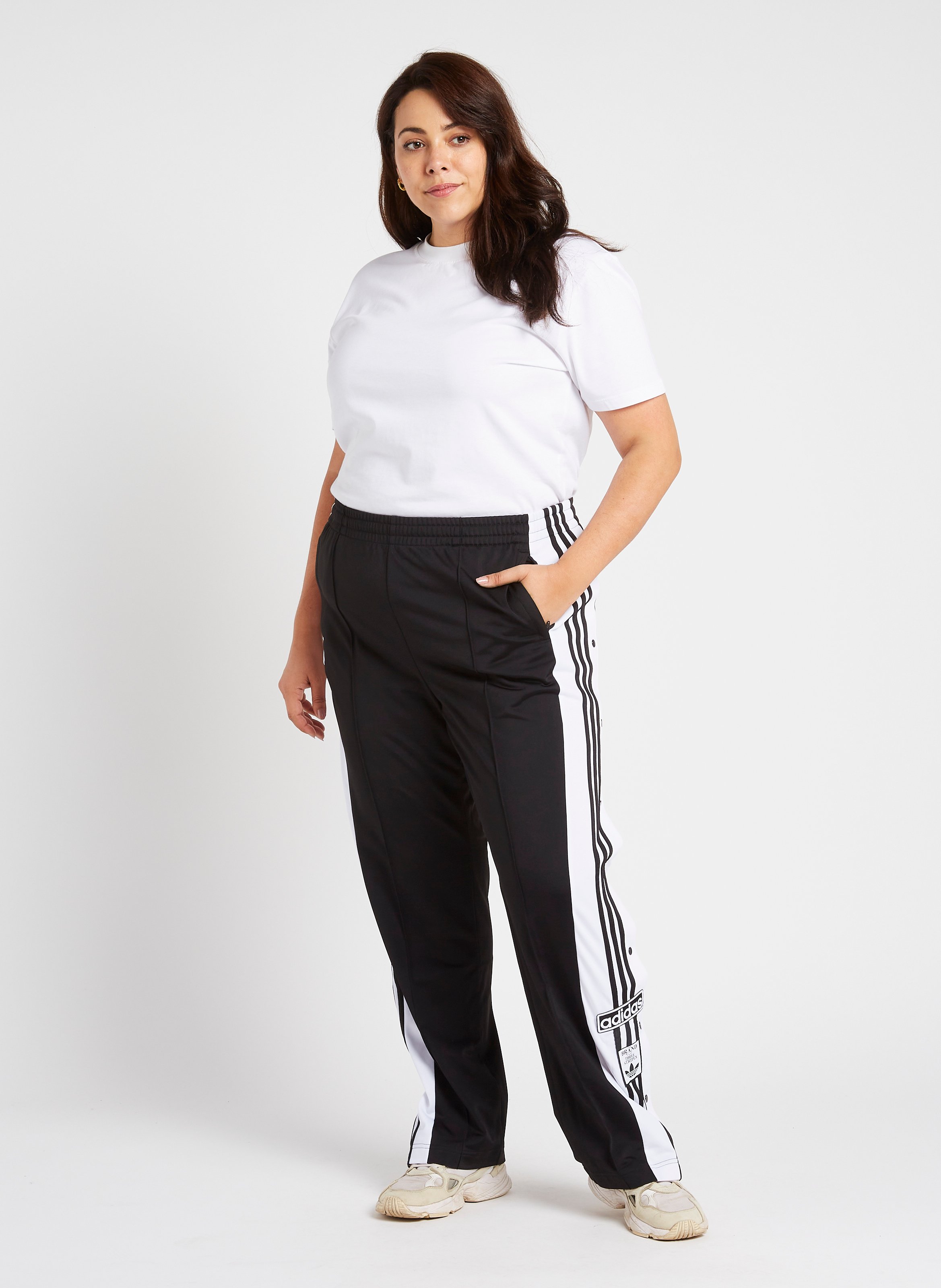 Straight-leg recycled fibre track pants ADIDAS Black