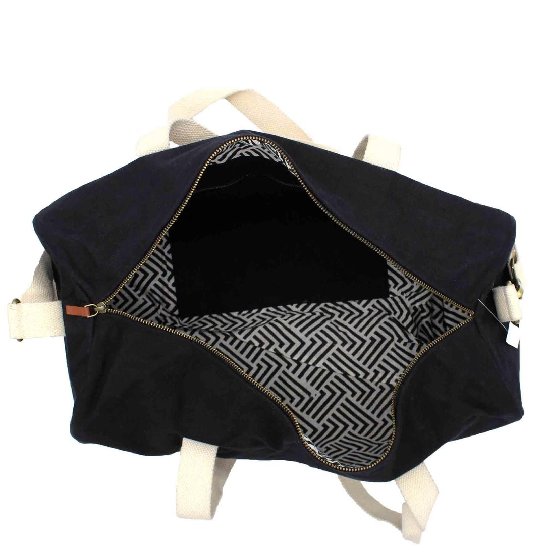 Cotton weekend bag HINDBAG Black