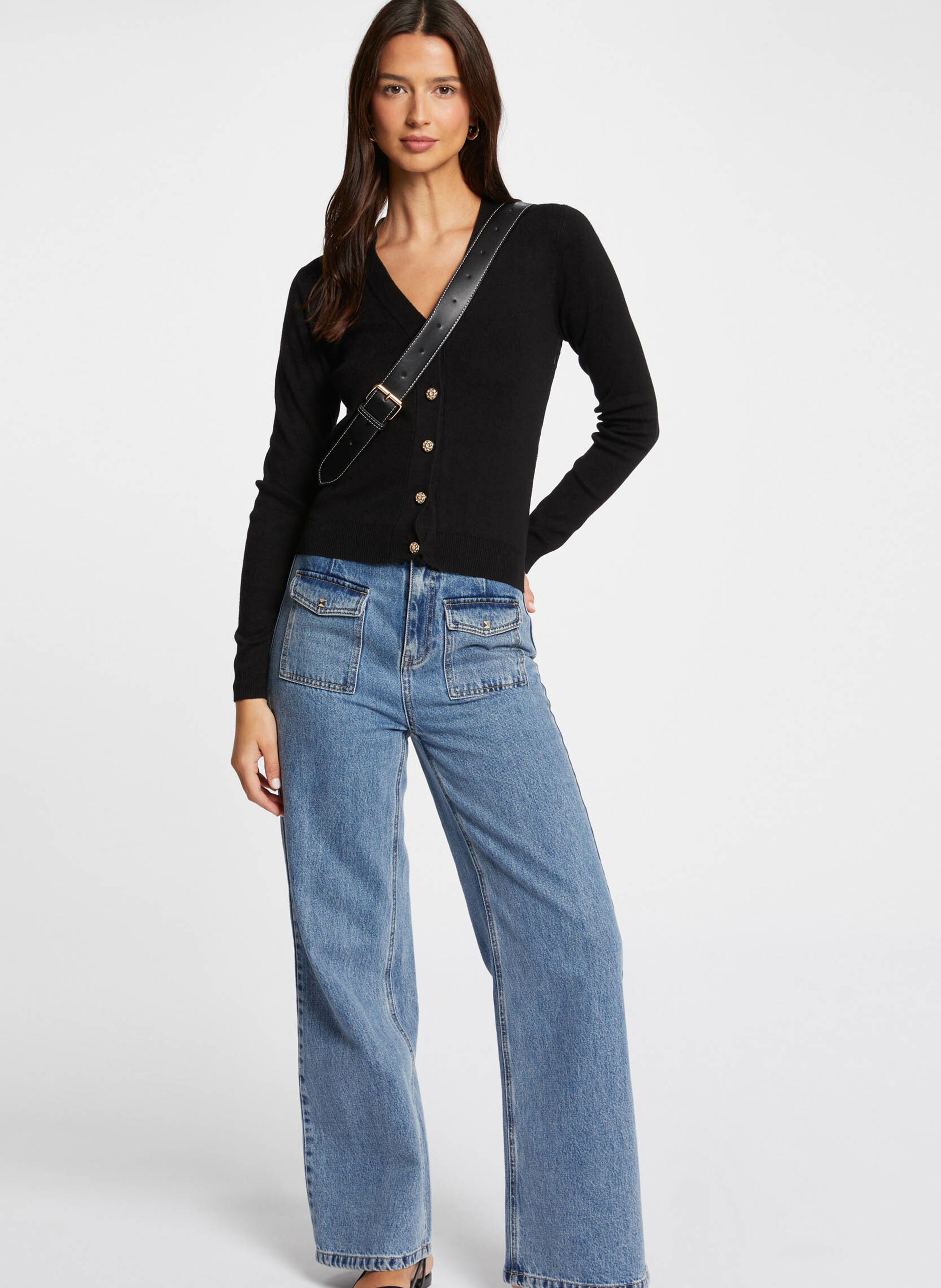 Strickjacke - Schalkragen MORGAN Schwarz