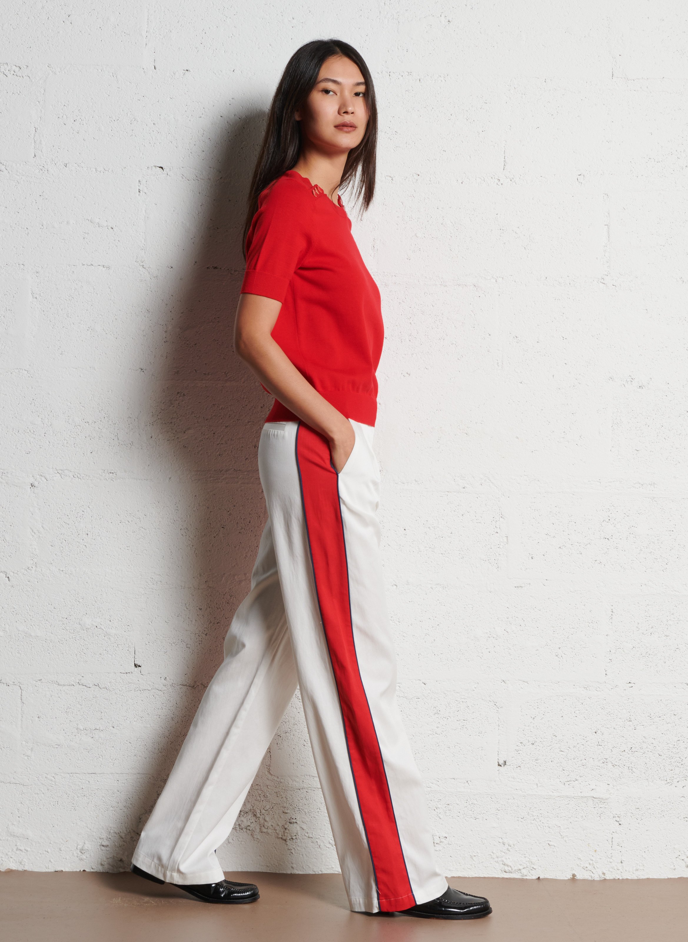 Bundfaltenhose Beige