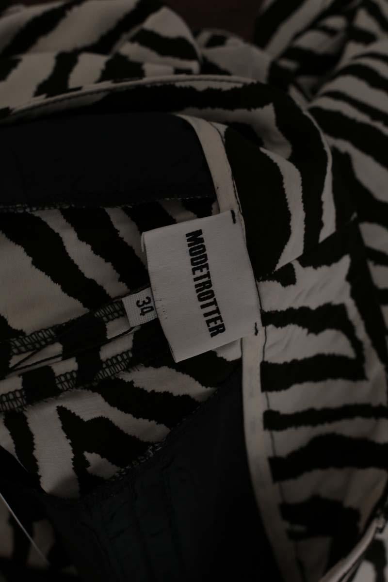 Pantalon slim en coton MODETROTTER - Seconde Main Blanc