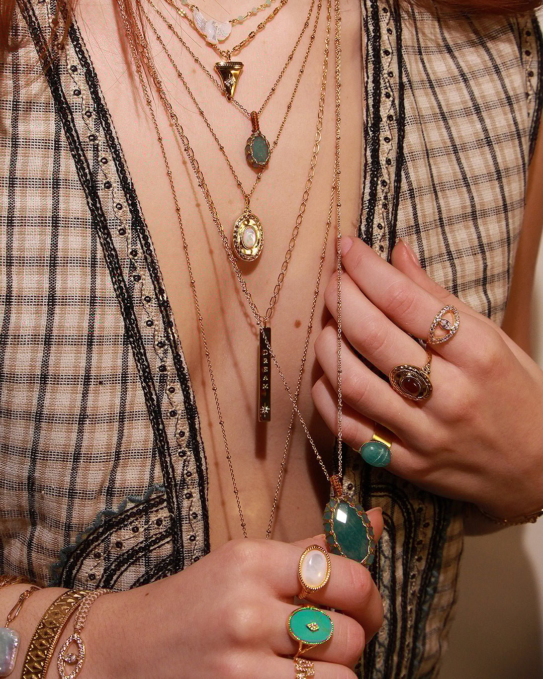 Collier plaqué or kate NILAI Purple