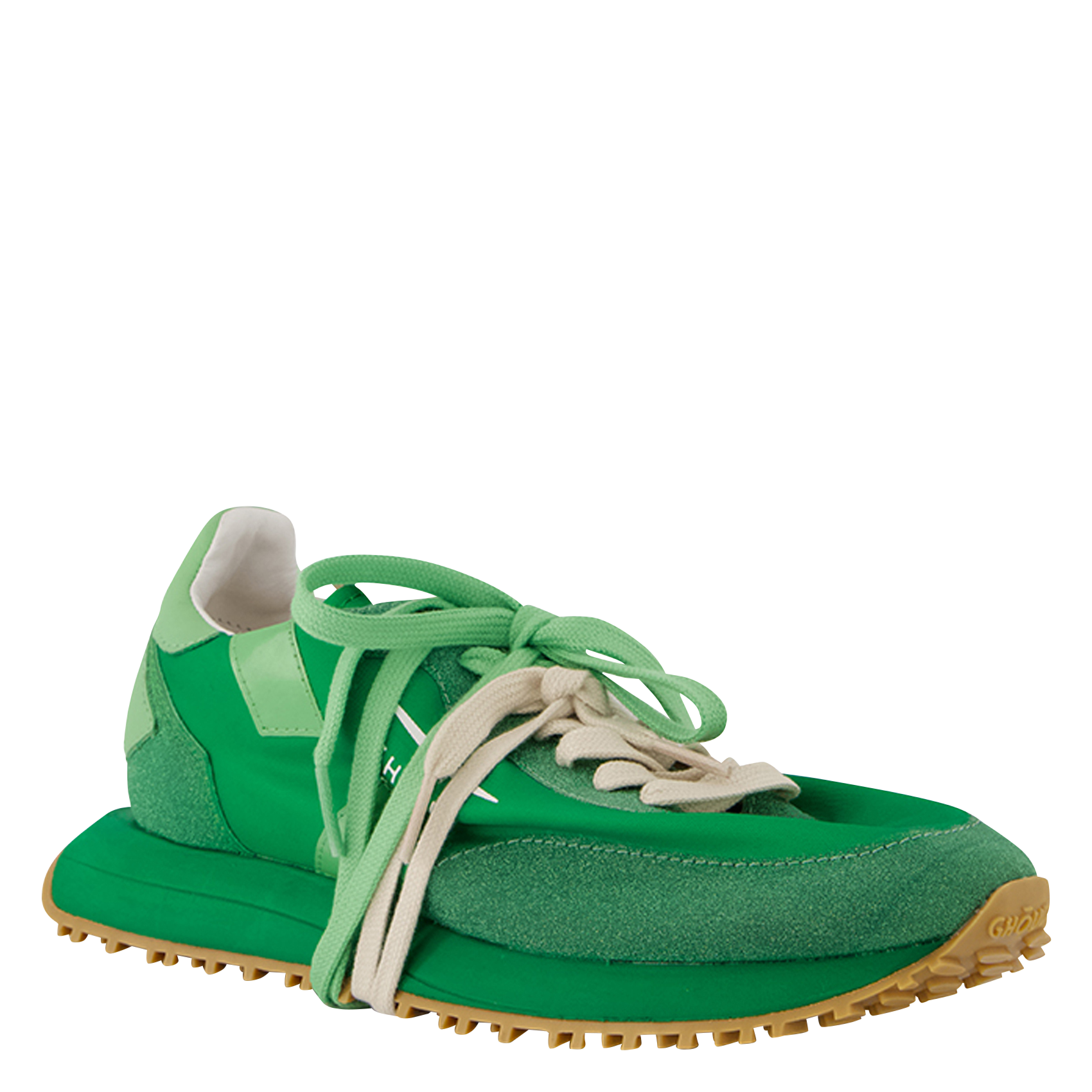Sparkly low trainers GHOUD VENICE Green