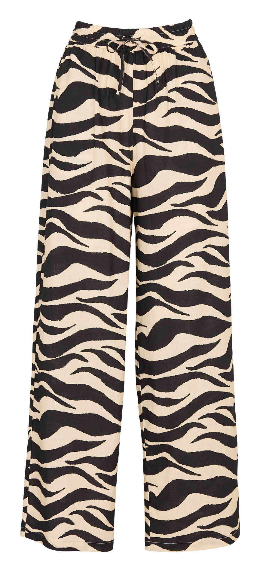 Wijde broek - linnen/katoenblend THE NEW SOCIETY Beige