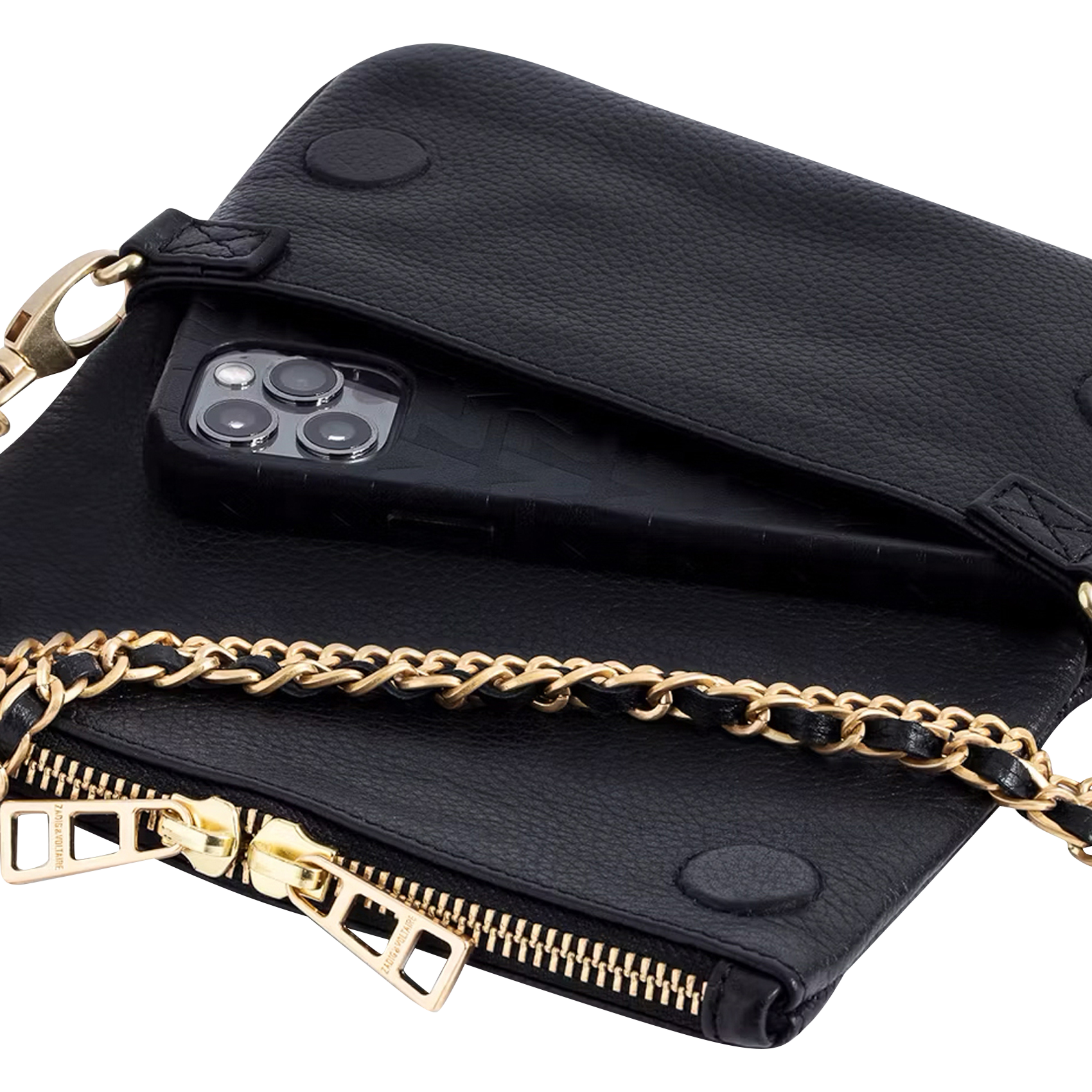 Leren crossbodytas  ZADIG&VOLTAIRE Zwart