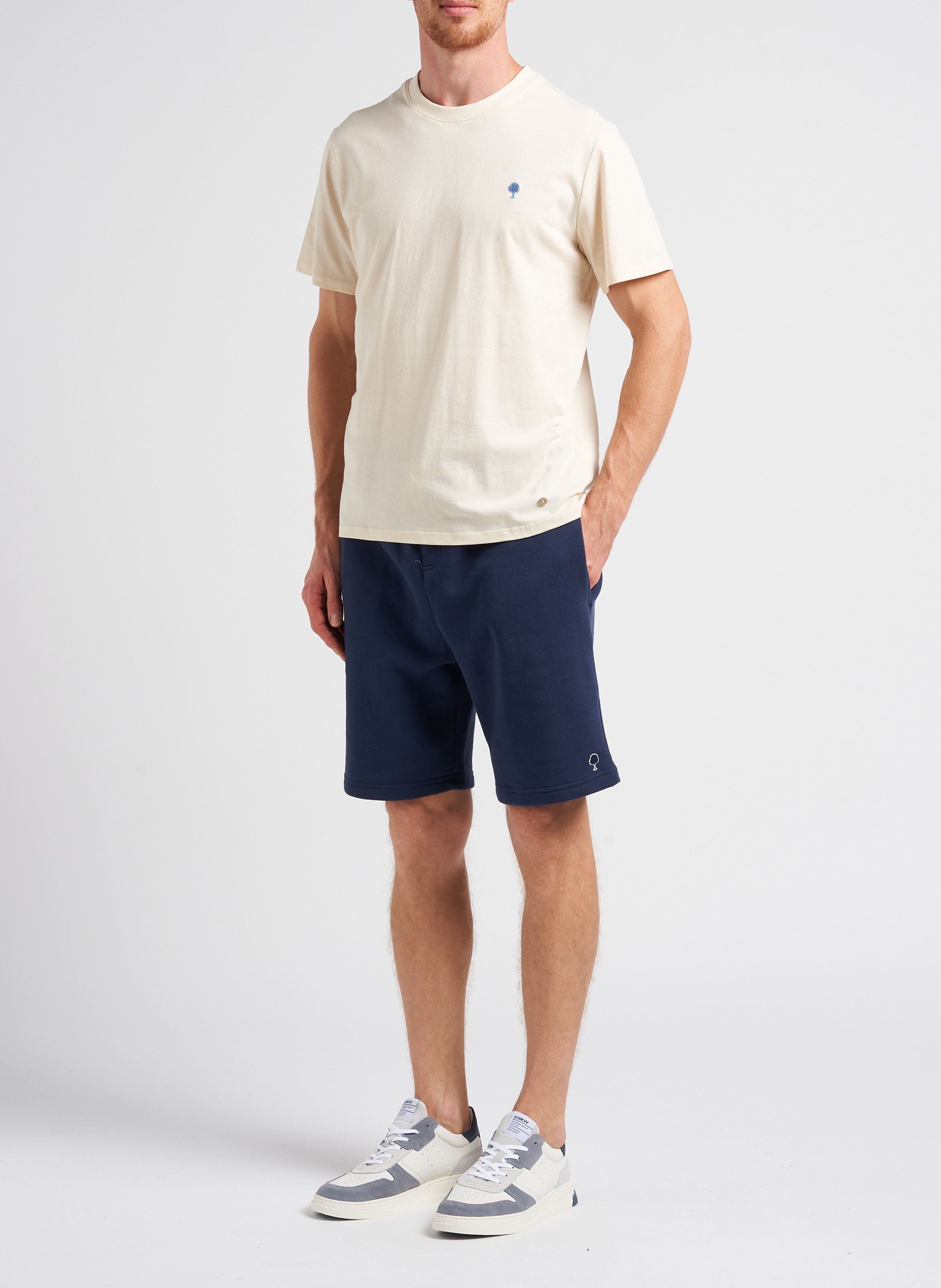 Besticktes T-Shirt aus Baumwoll-Mix, Regular Fit FAGUO Beige