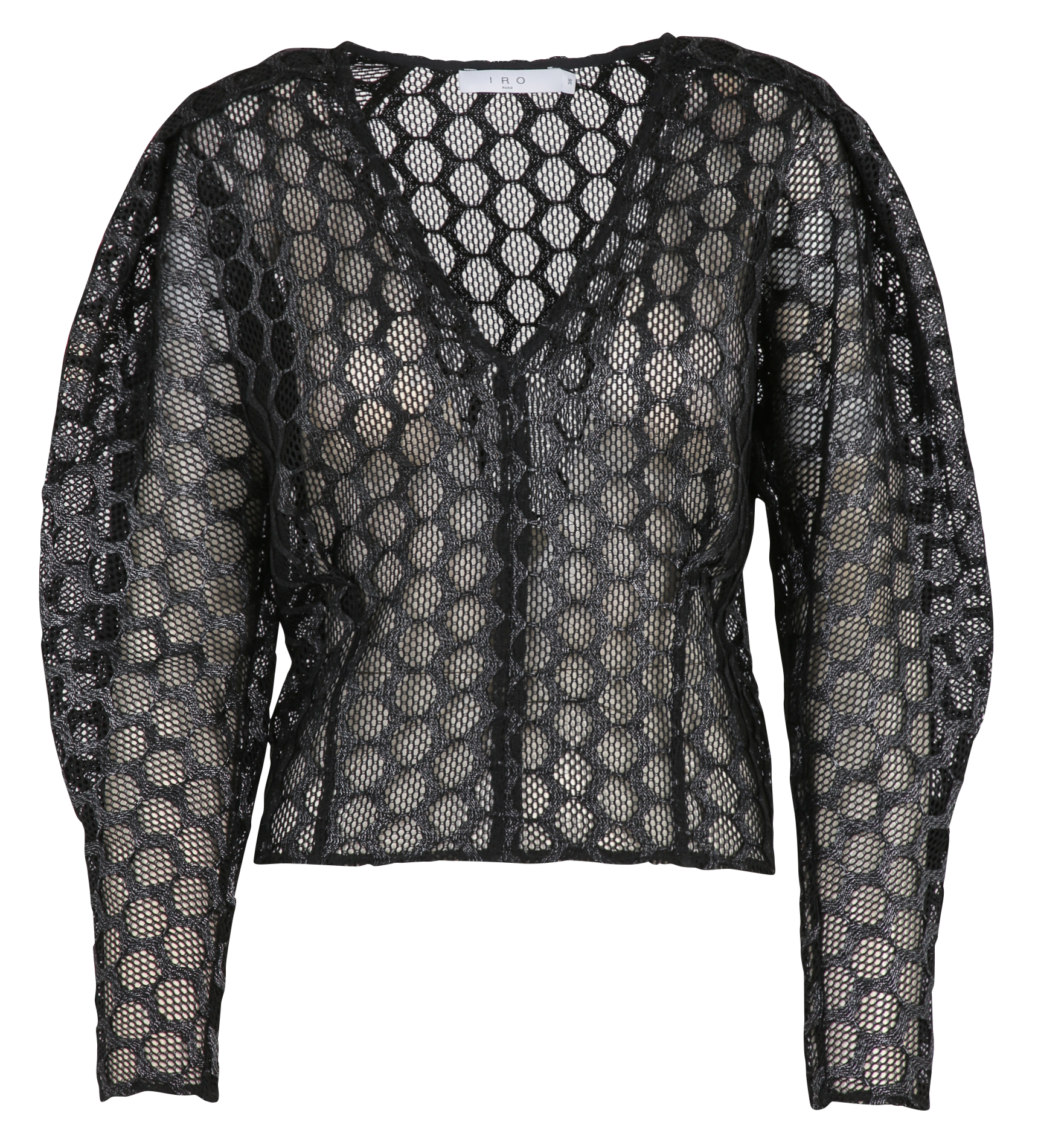 Straight V-neck top IRO Black