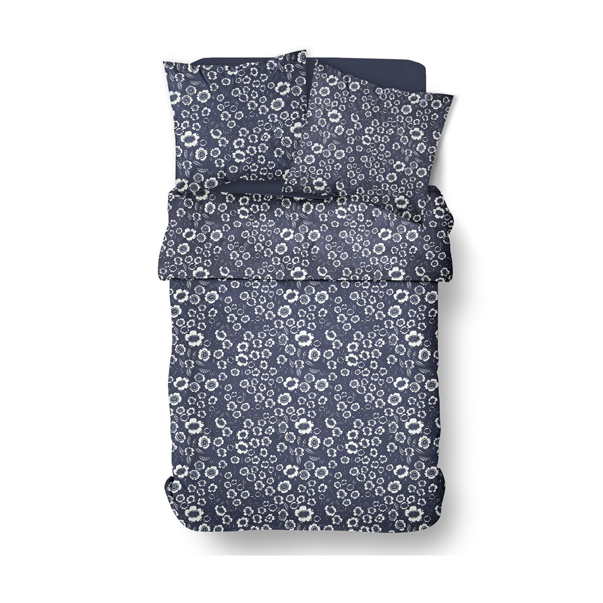 Printed cotton bed set TODAY LINGE DE MAISON Blue