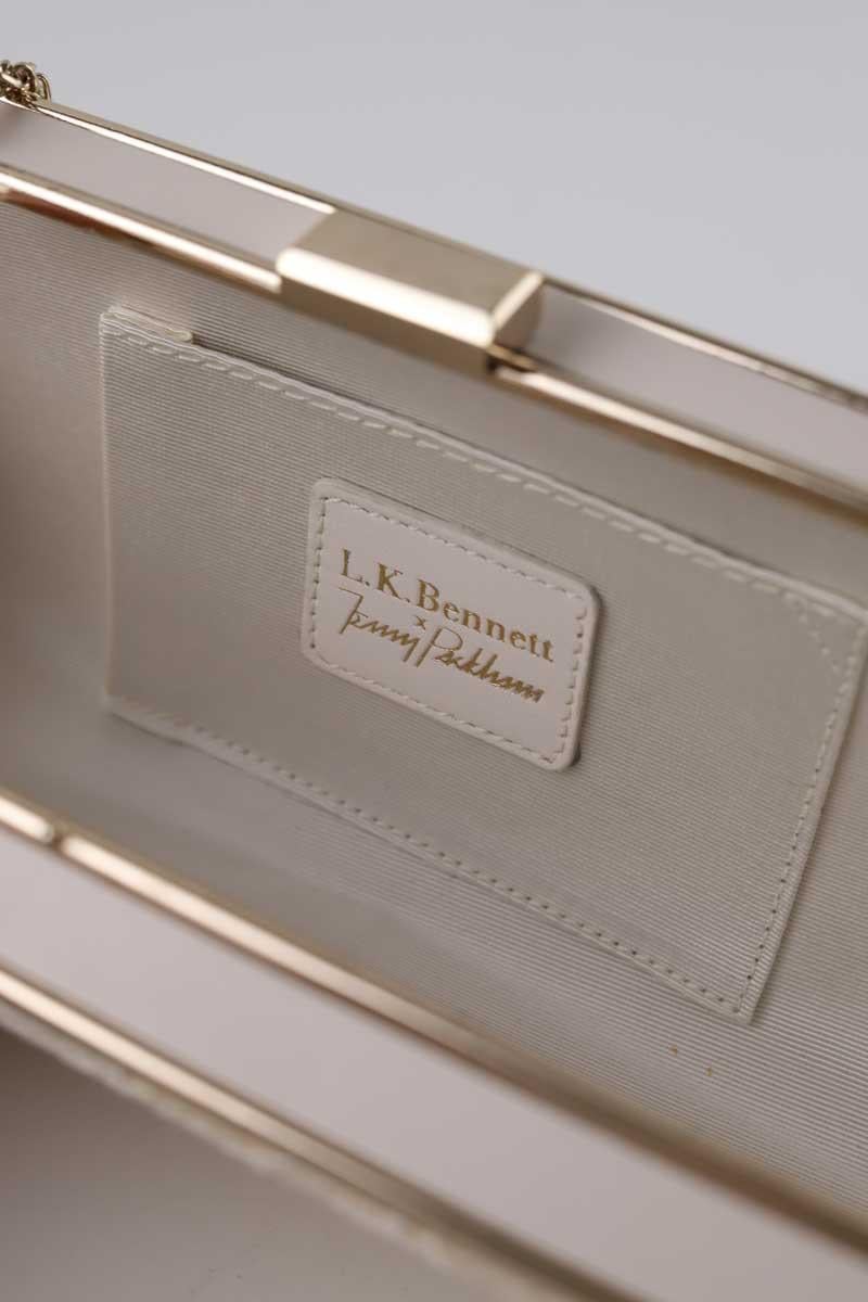 Leather messenger bag LK BENNETT - Seconde Main Beige