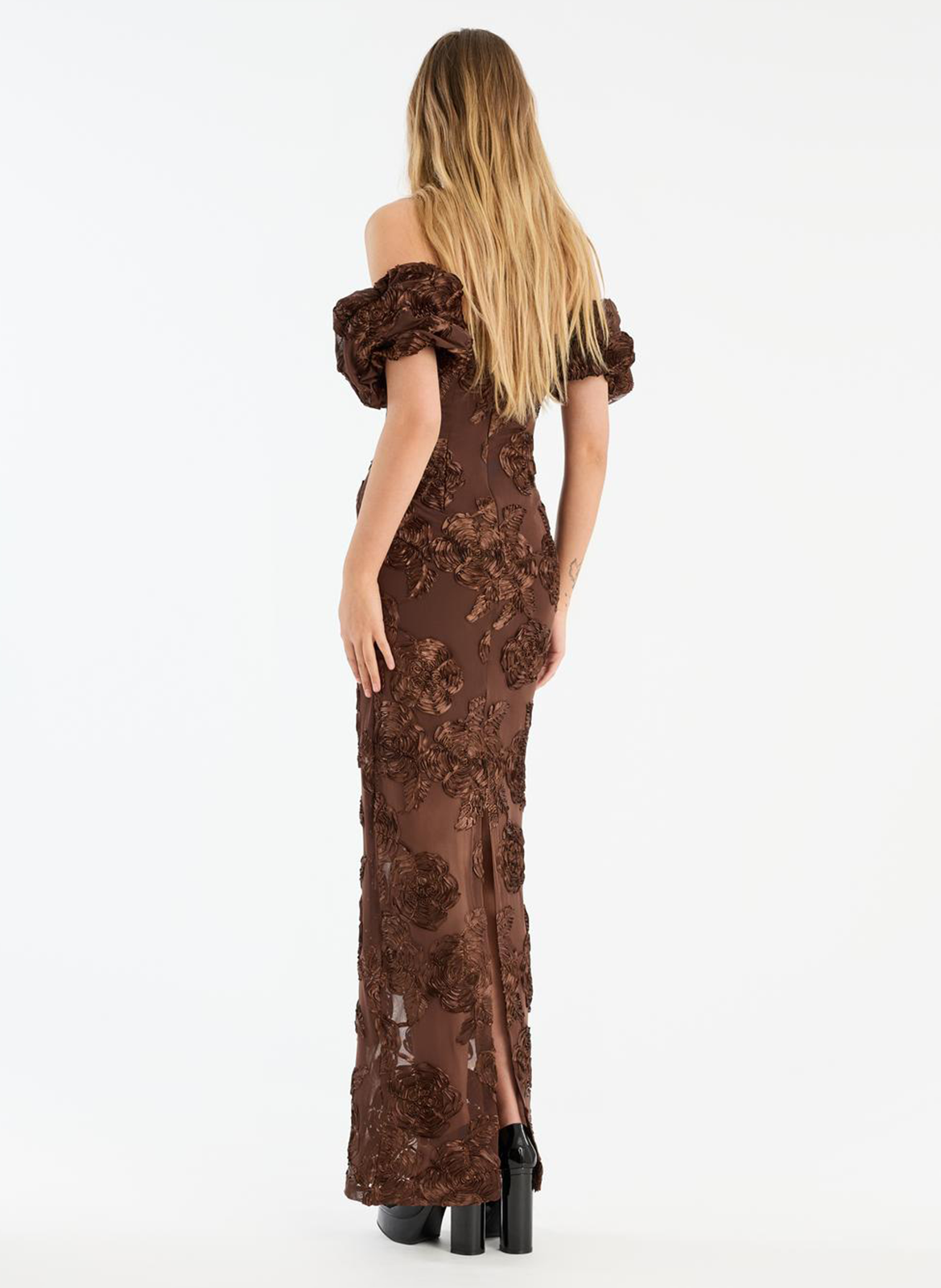 Long bustier dress ROTATE Brown