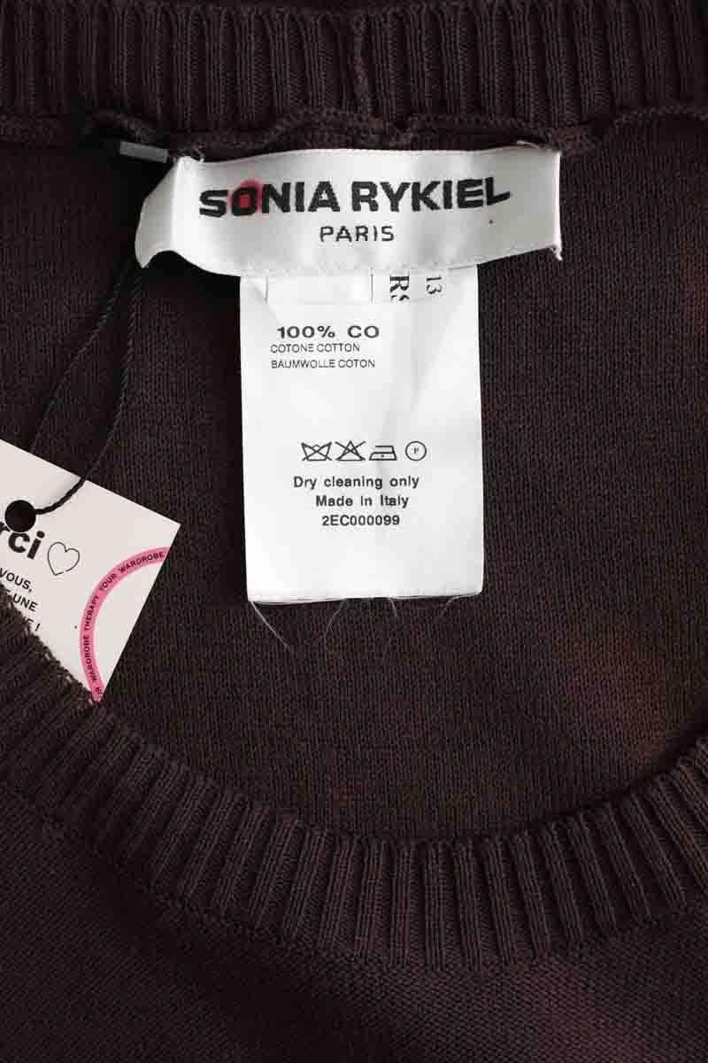 Sleeveless cotton top SONIA RYKIEL - Seconde Main Brown