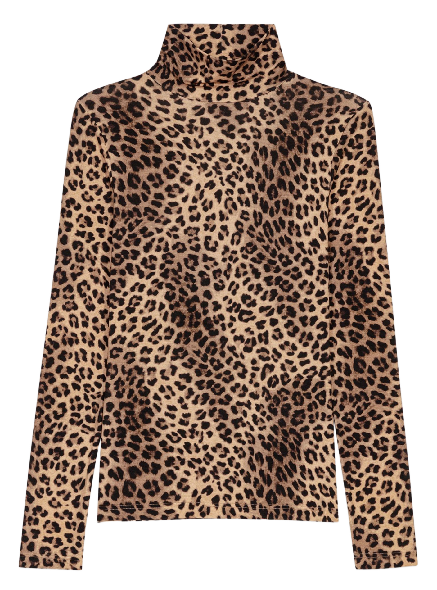 Top col montant imprimé léopard MAJE Multicolore