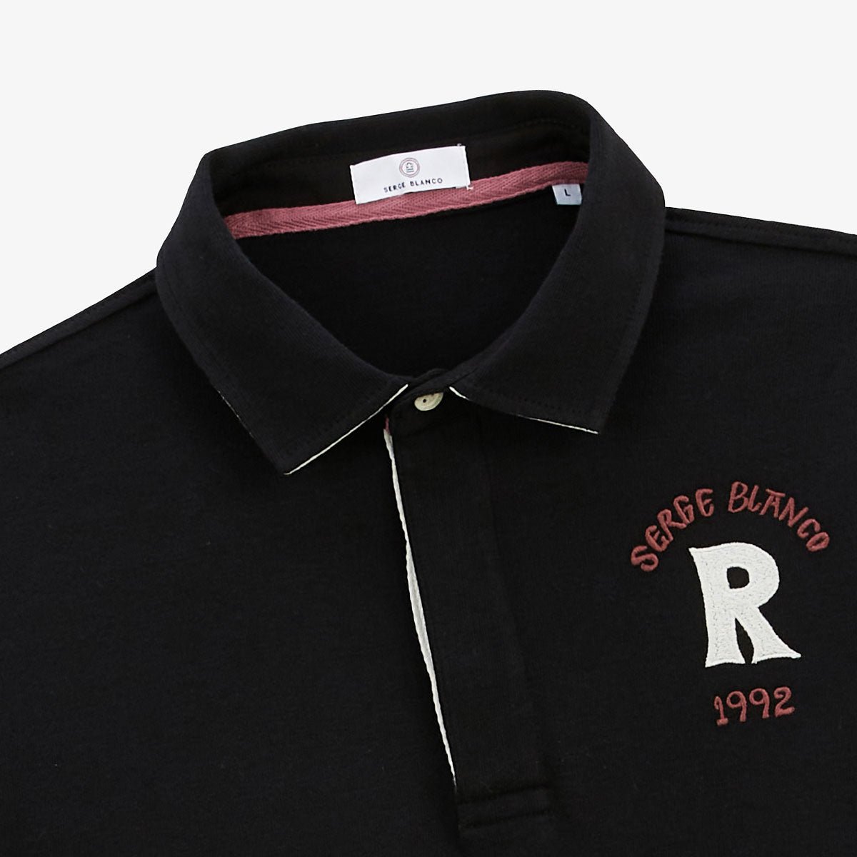 Long-sleeved rugby polo SERGE BLANCO Black