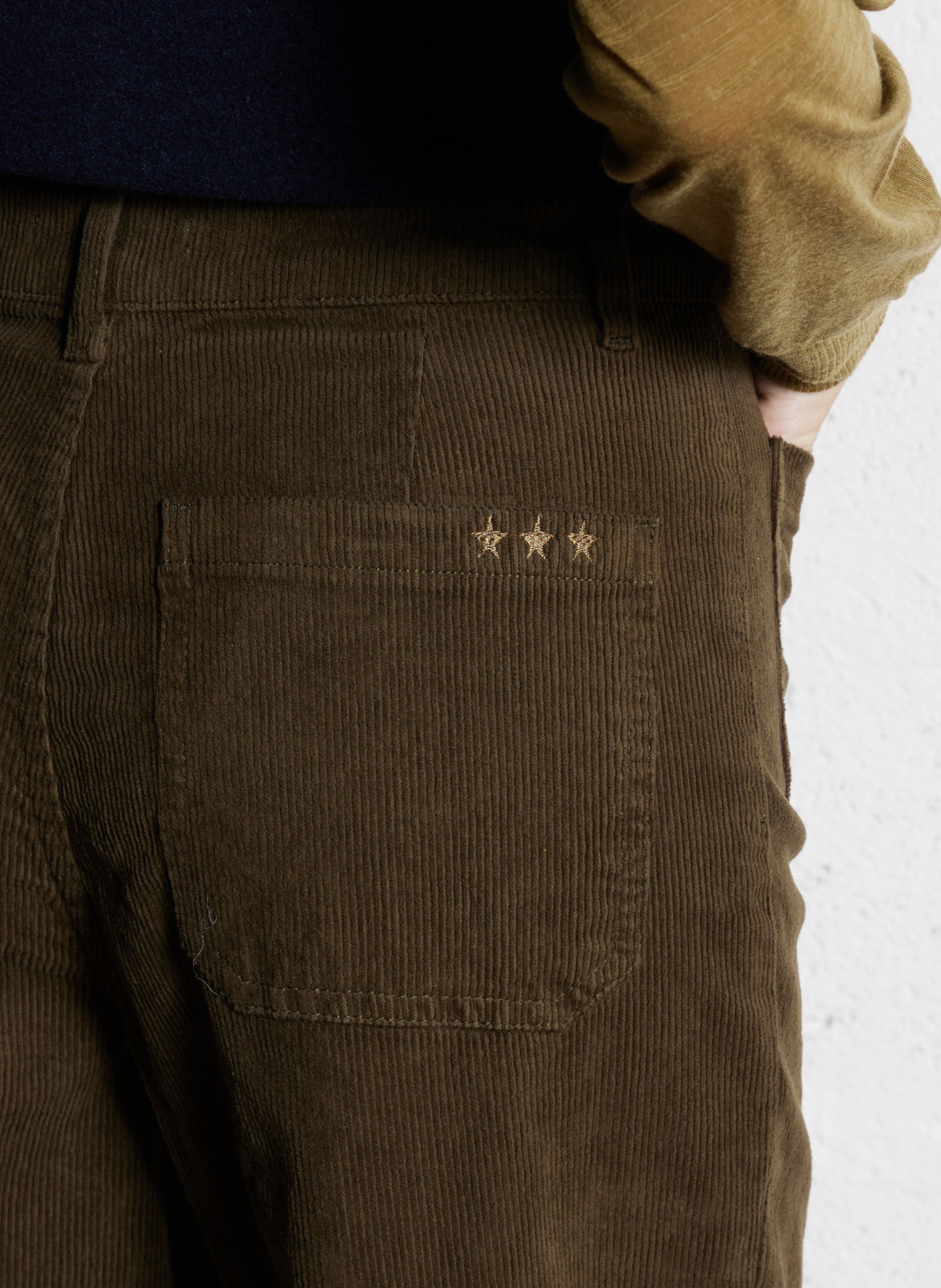 Pantalon large en coton mélangé SUD EXPRESS Vert