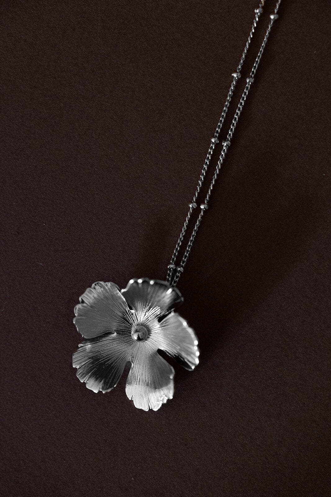 THÉIA - silver-plated flower necklace MONSIEUR SIMONE Silver