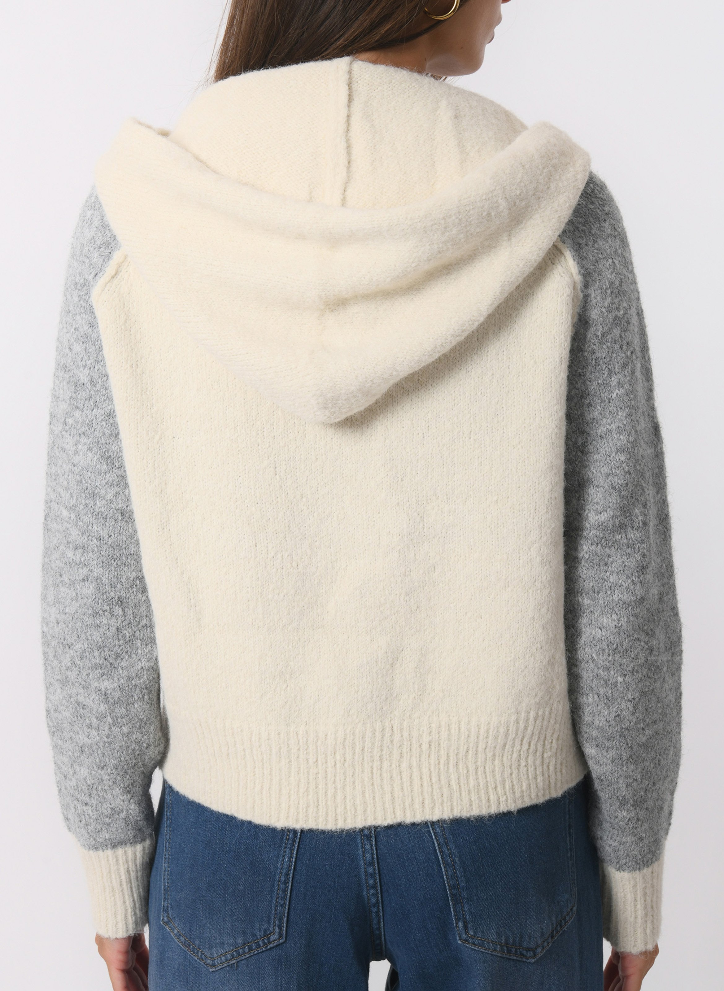 Rundhalsausschnitt Pullover in zwei Farben KOOKAI Weiss