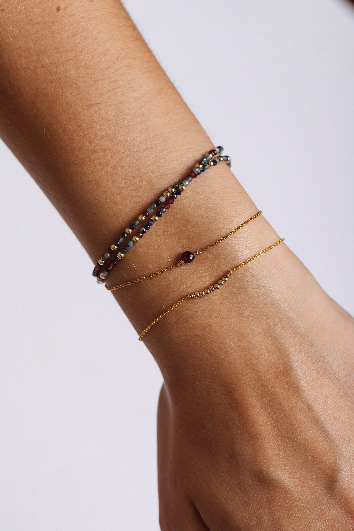 Bracelet - Garnet YAY Golden