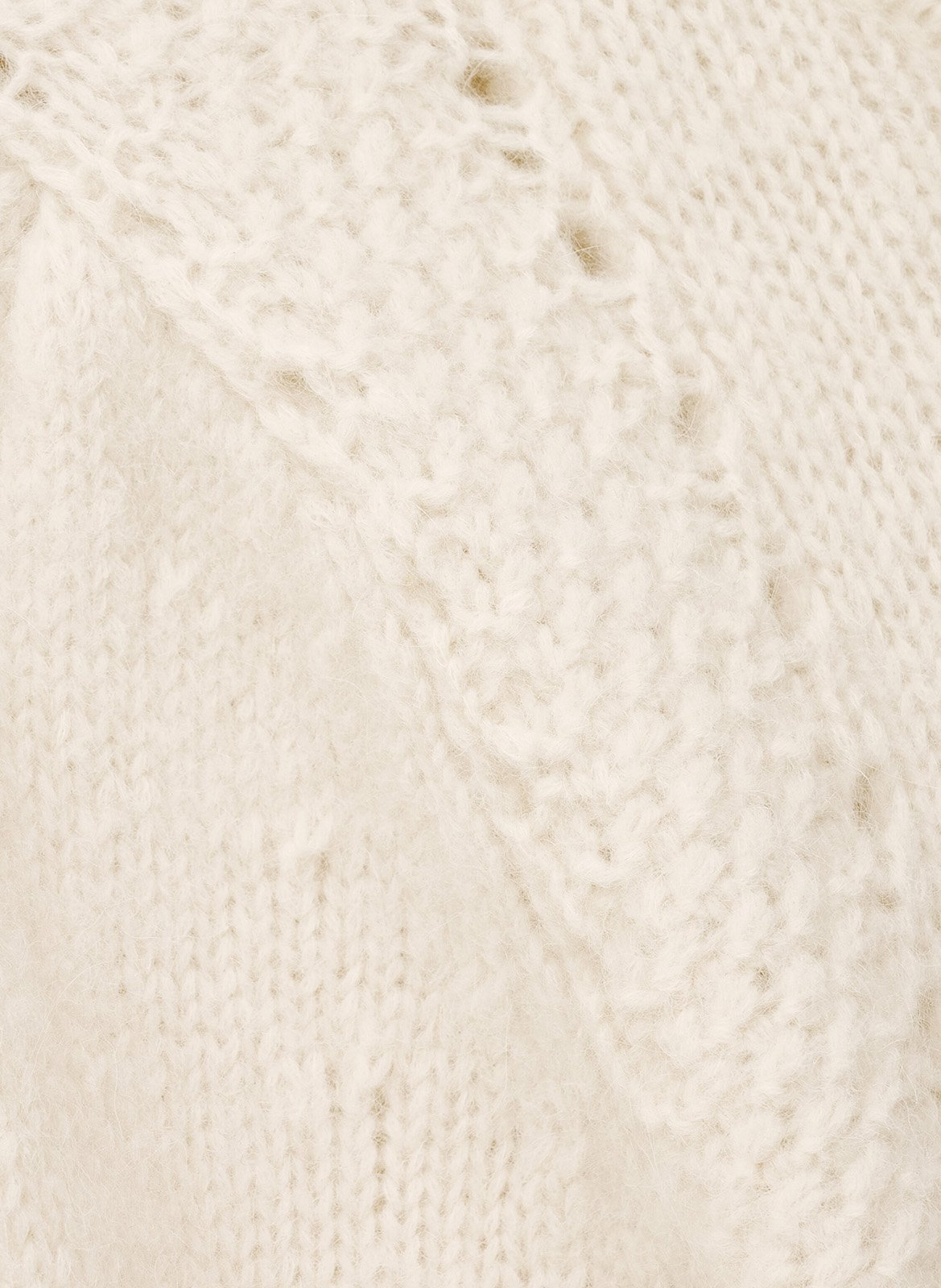 Pull court droit en laine mélangée BA&SH Beige