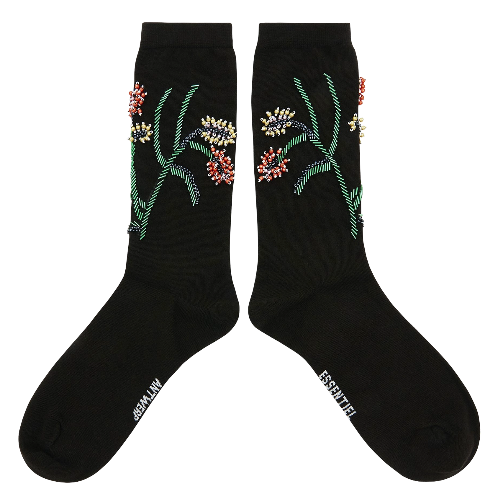 Cotton socks with logo ESSENTIEL ANTWERP Black