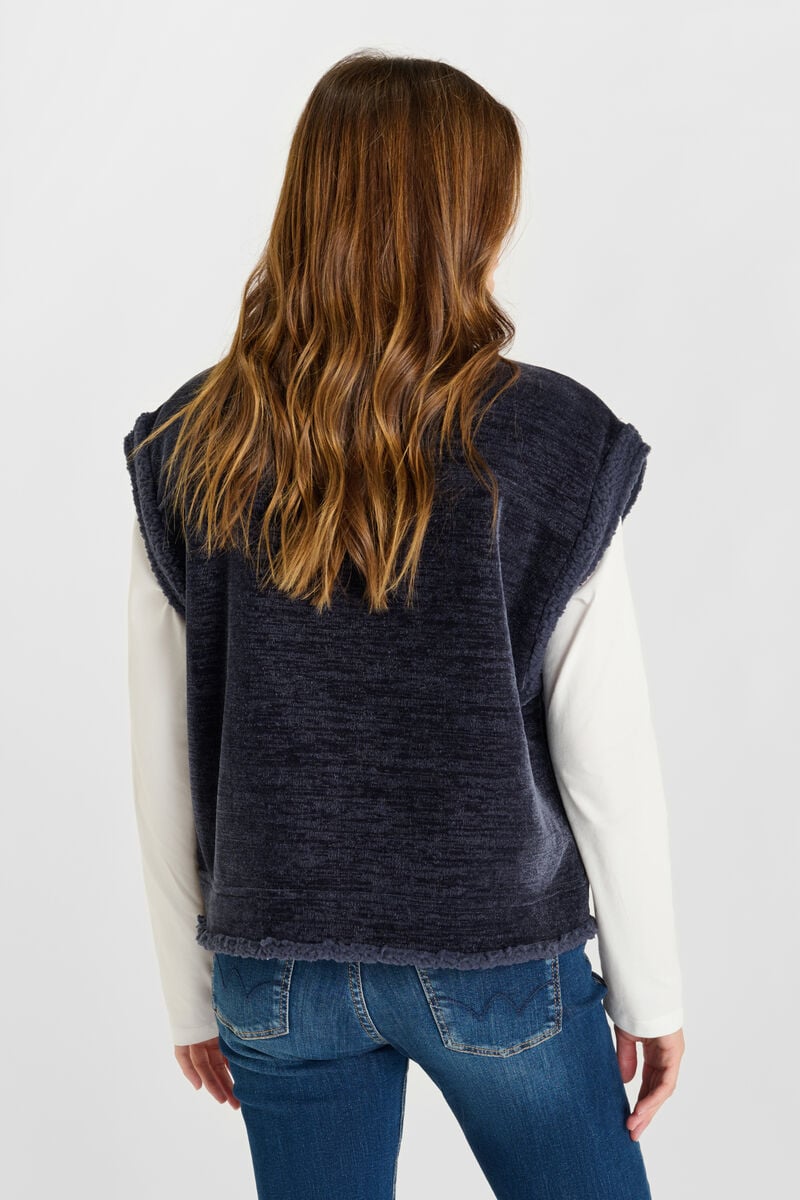 Veste sans manches LE TEMPS DES CERISES Bleu