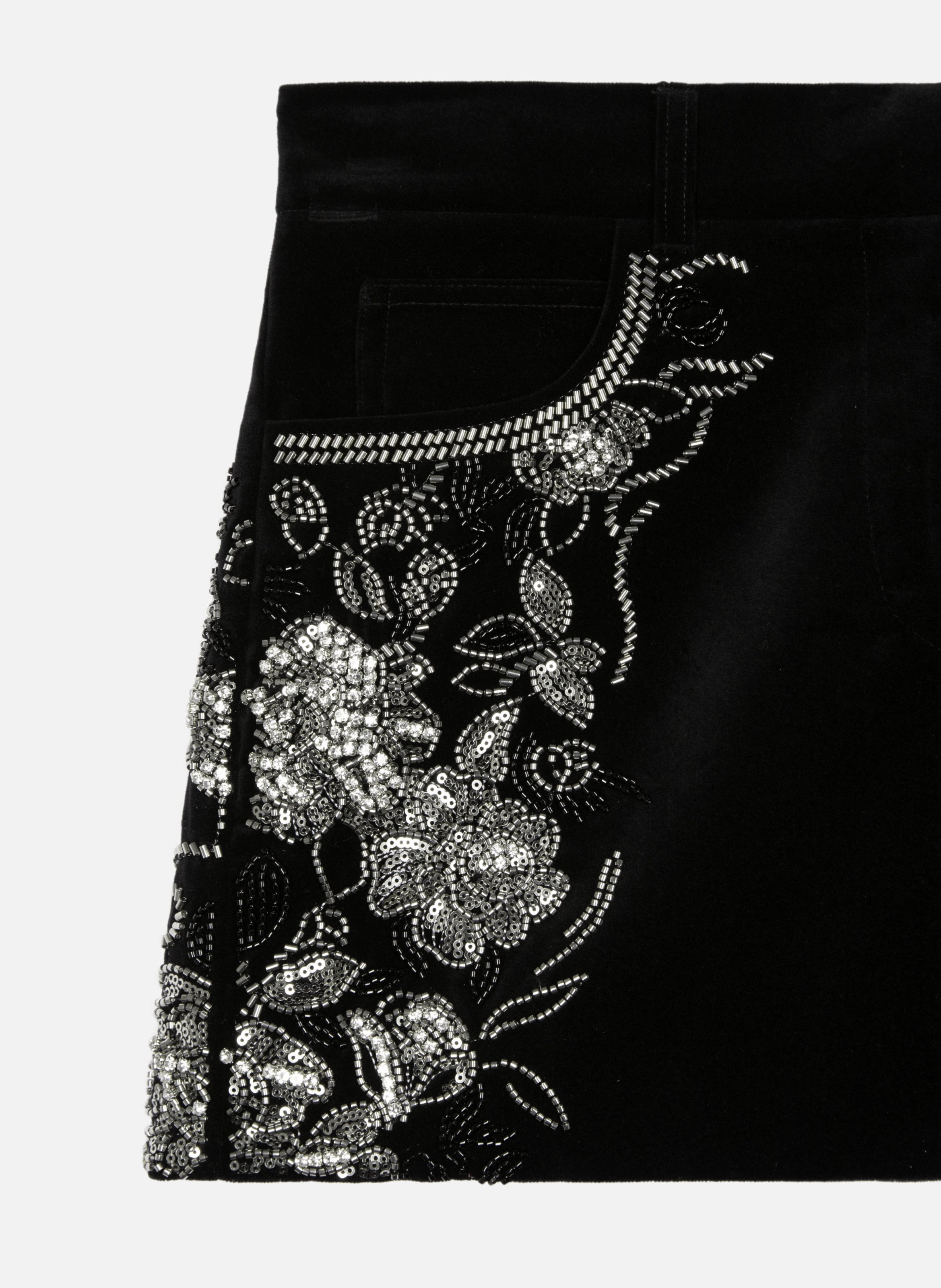 Short in embroidered velvet THE KOOPLES Black