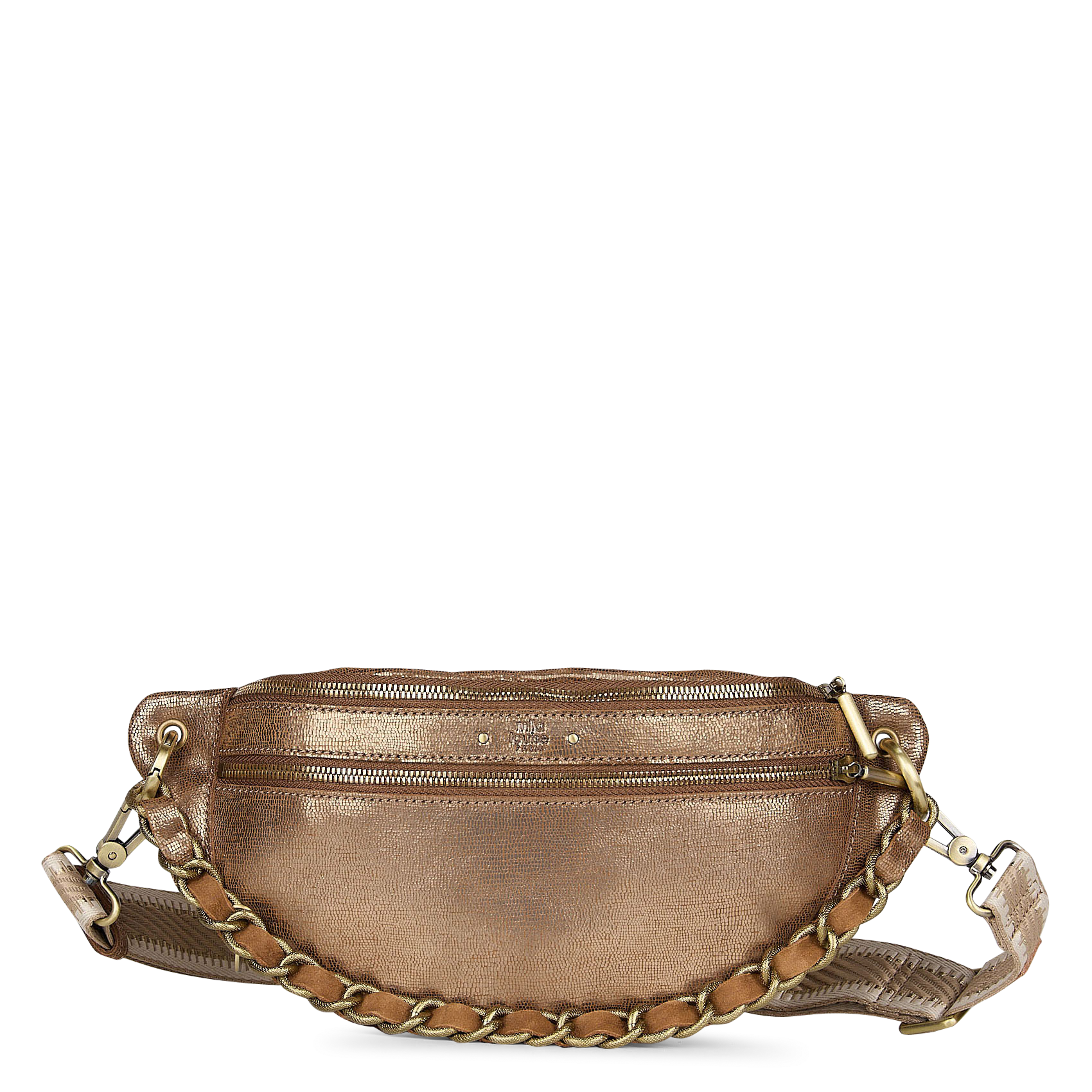 Leather waist bag MILA LOUISE Brown