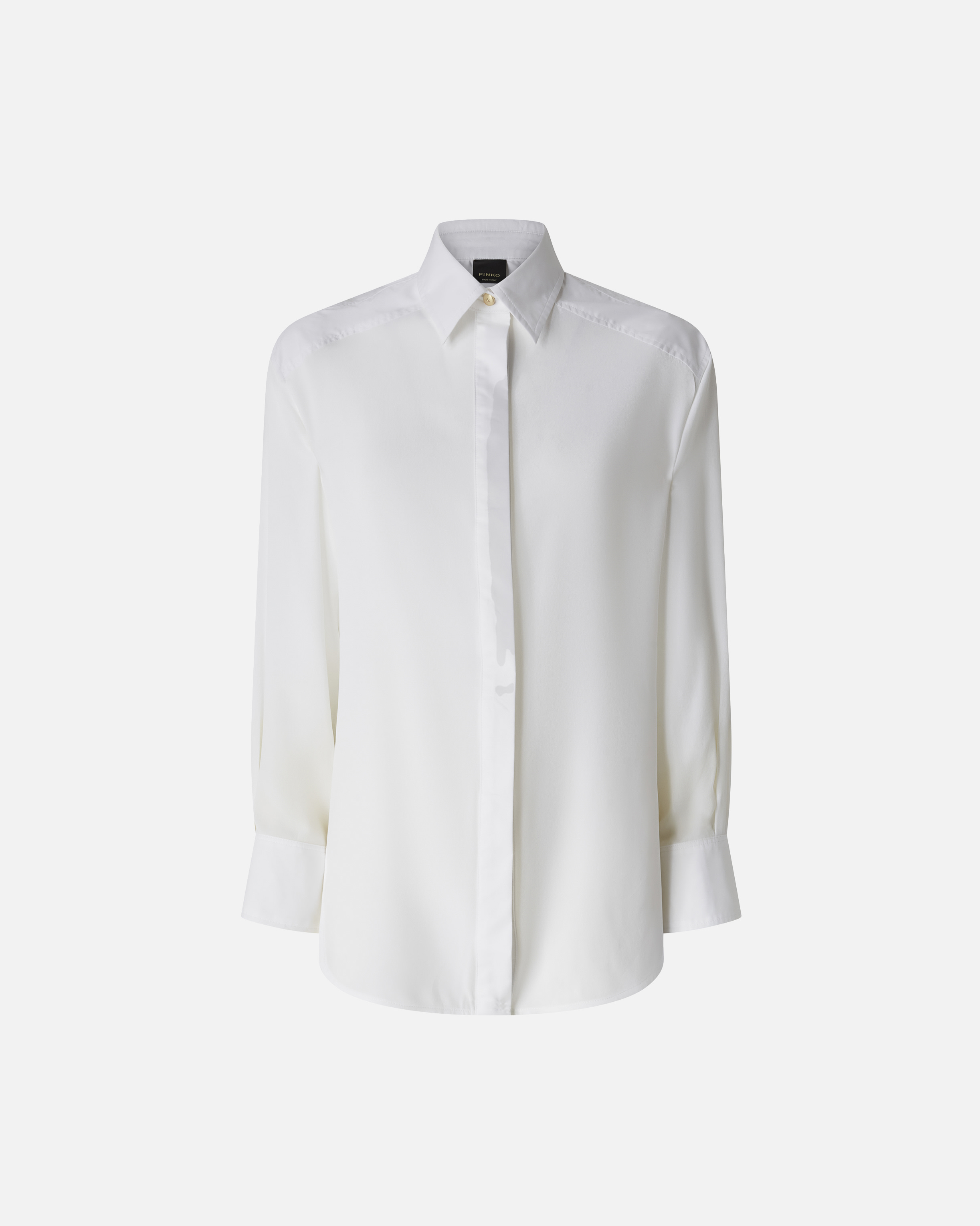 Shirt in poplin and crepe PINKO White
