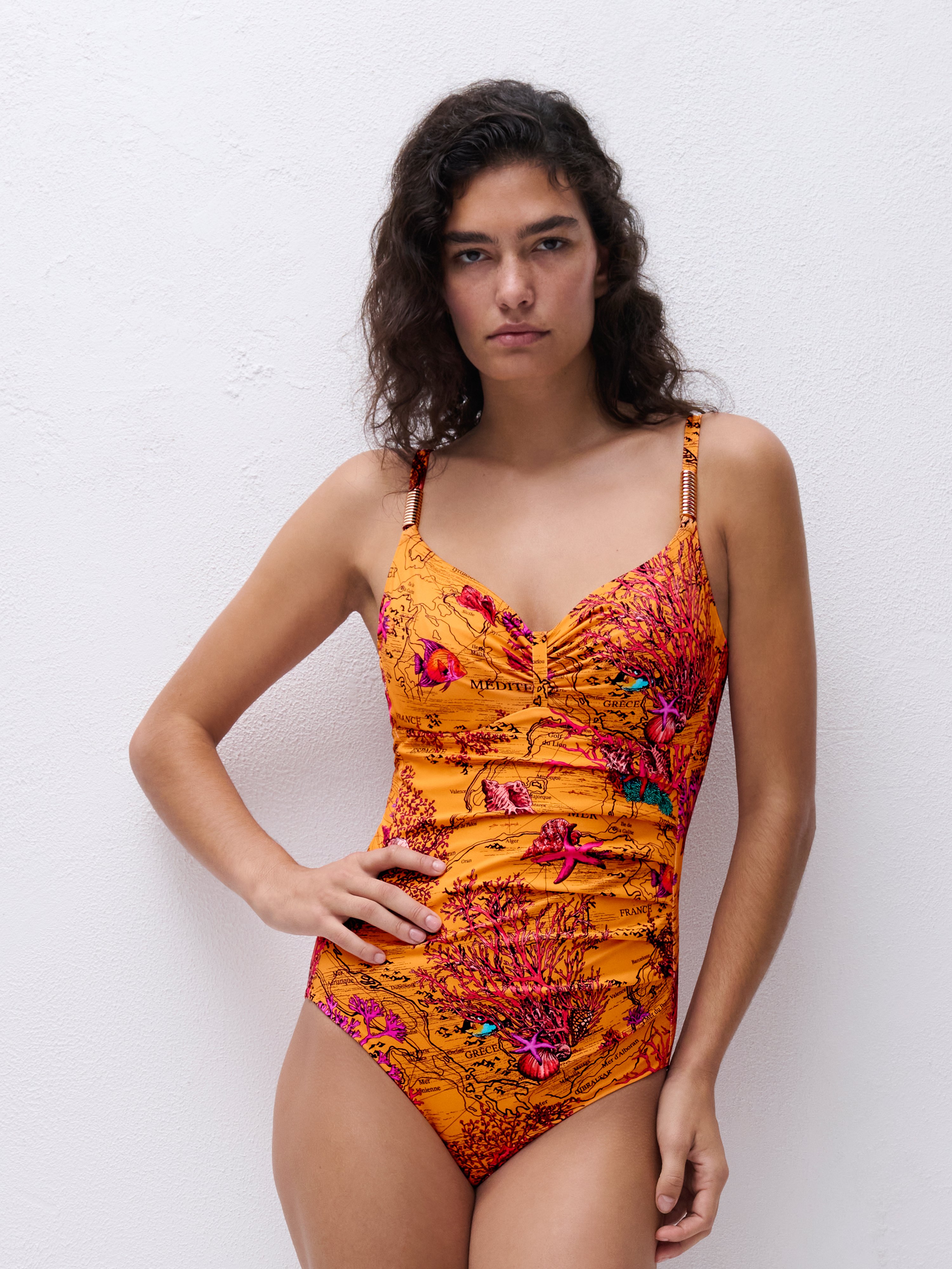 One-piece swimsuit CHANTELLE Green