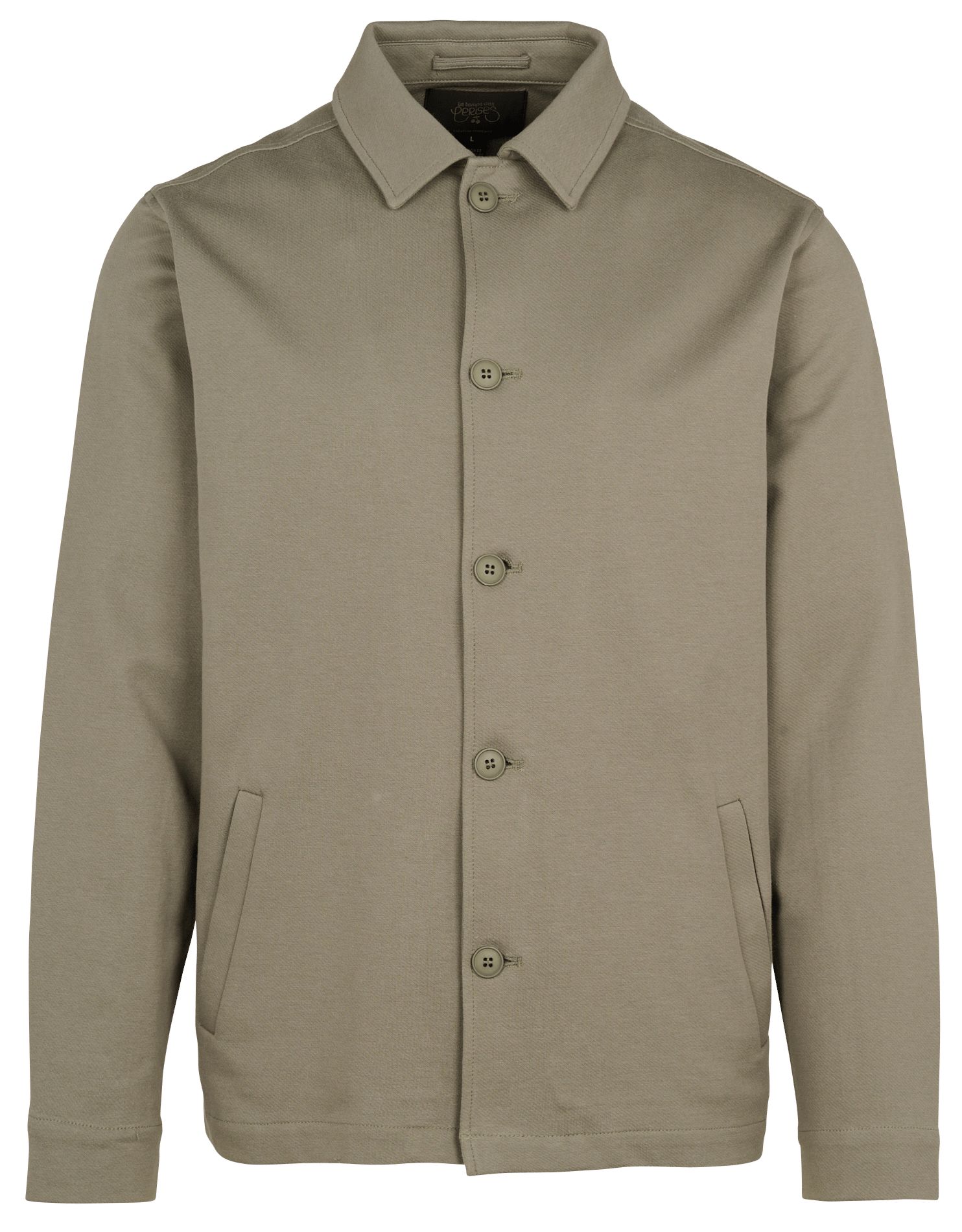 Veste droite en coton mélangé LE TEMPS DES CERISES Vert