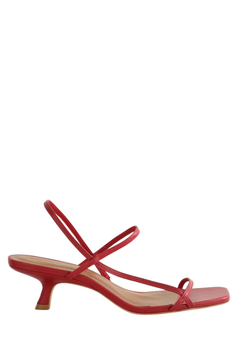 Faux leather sandals REFORMATION - Seconde Main Red