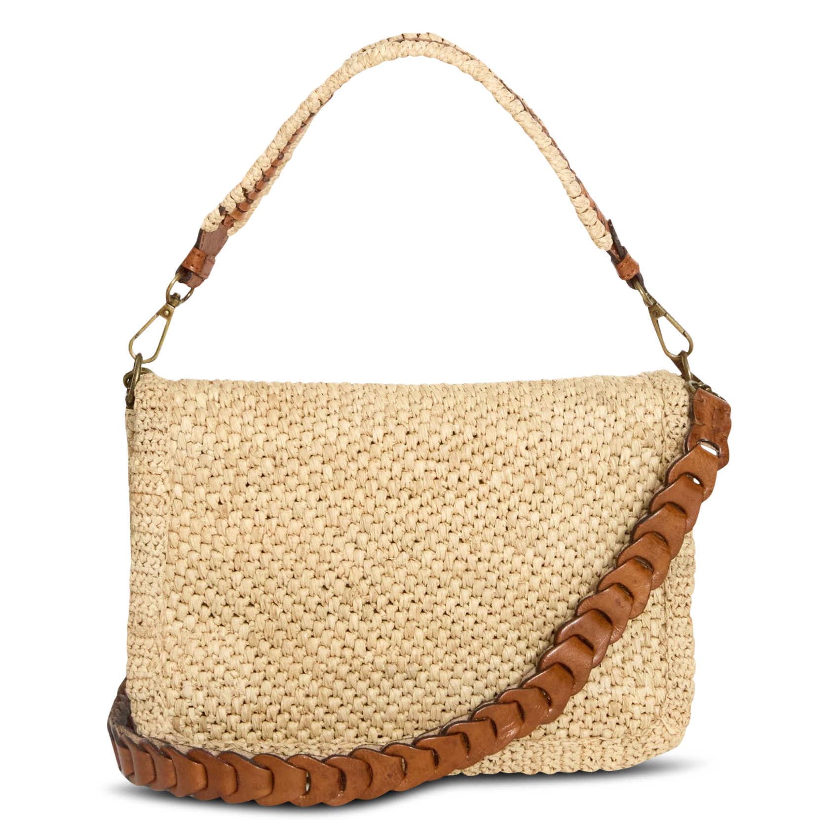 Sac bandoulière en raphia IBELIV Beige