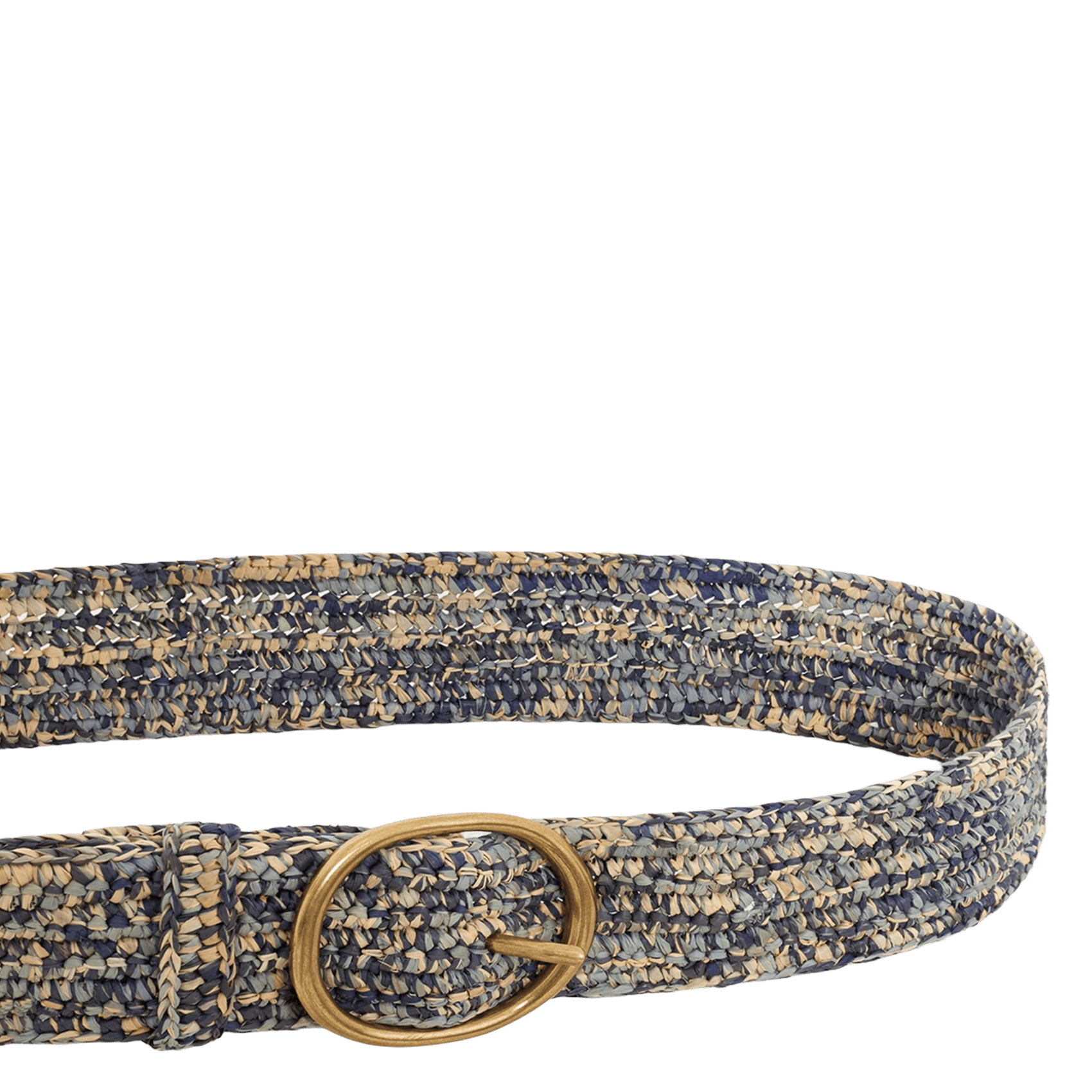 Cinturón de rafia PABLO Azul
