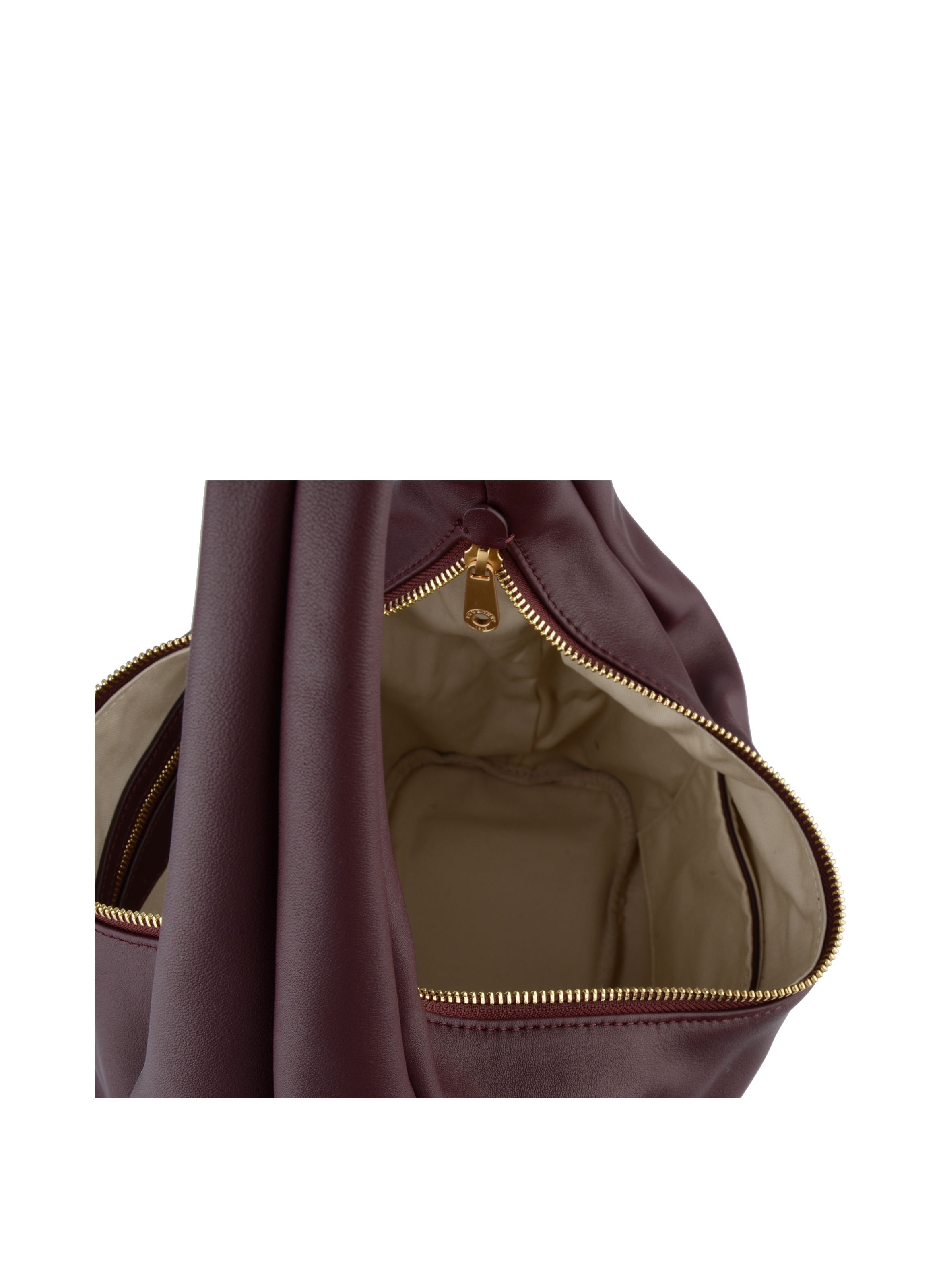 Calfskin leather shoulder bag Red