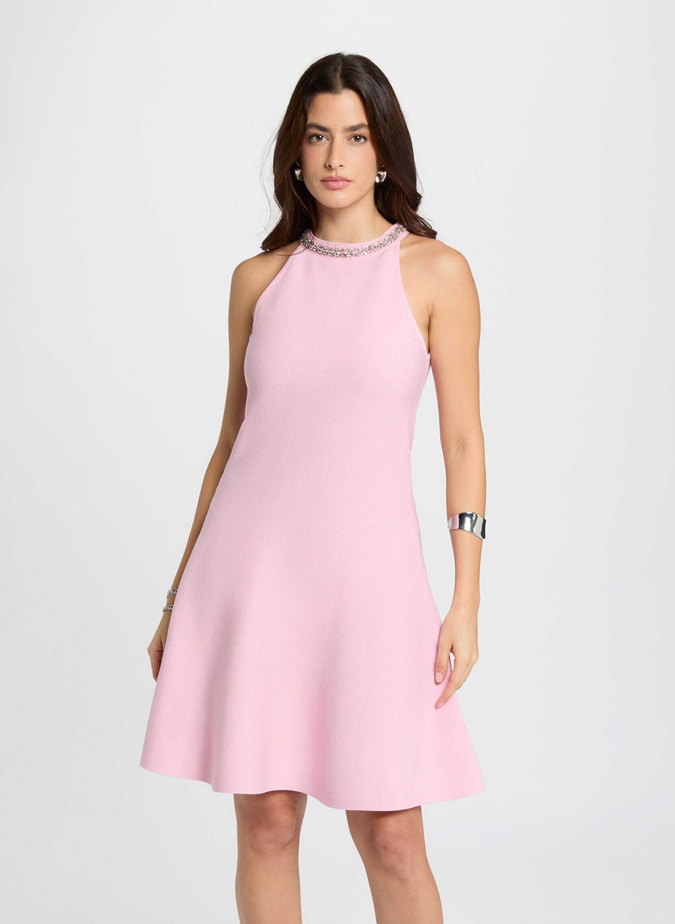 Robe trapèze courte  MORGAN Rose