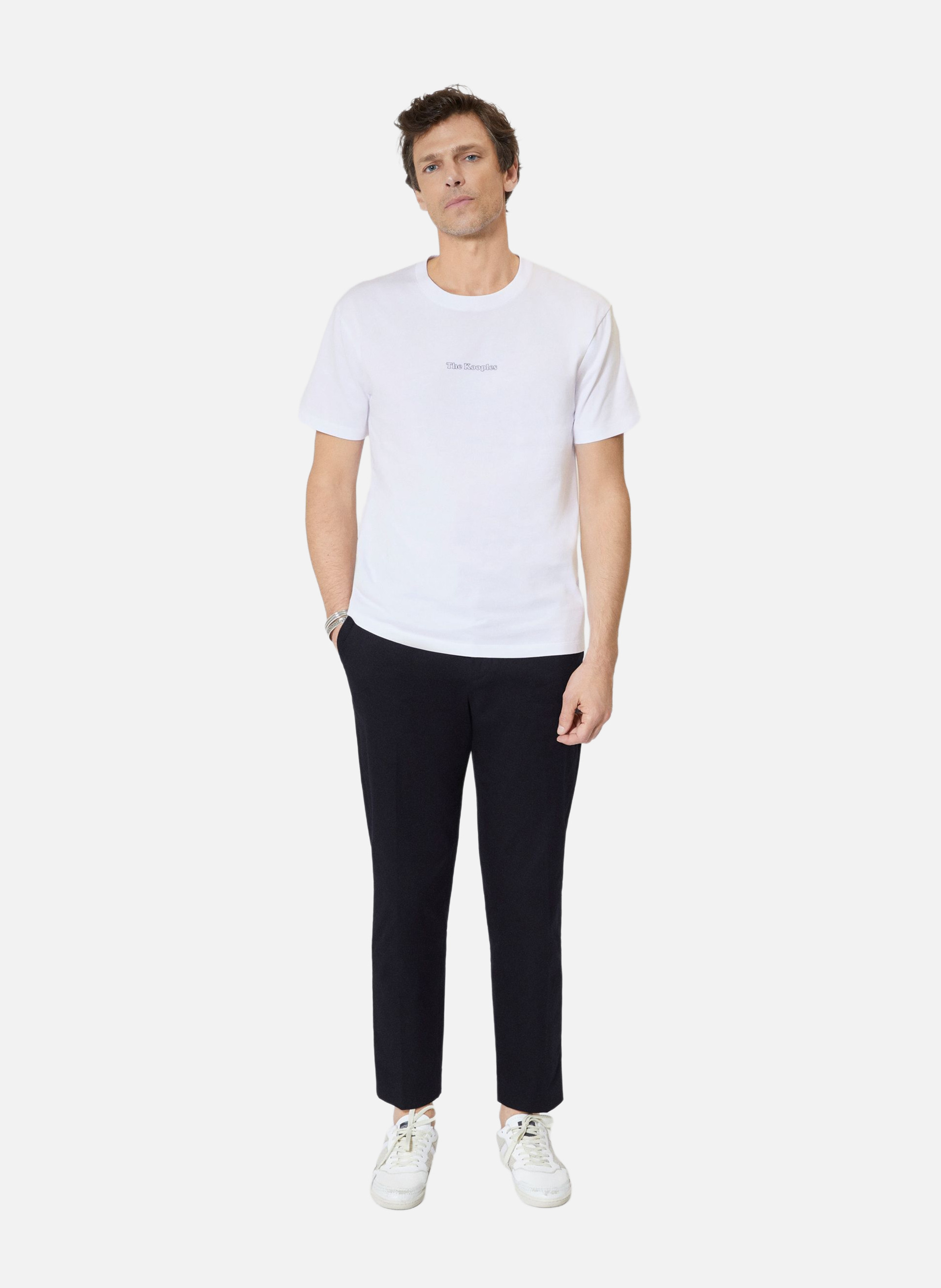 T-shirt with cut-out logo THE KOOPLES White