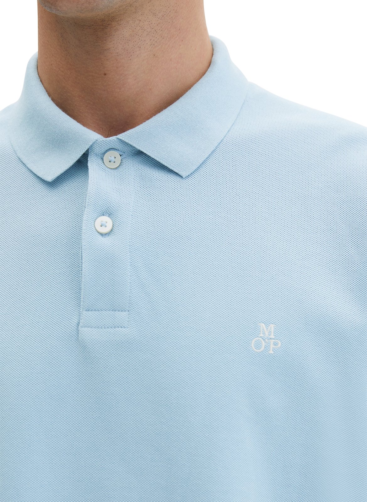 Straight cotton polo shirt MARC O'POLO Blue