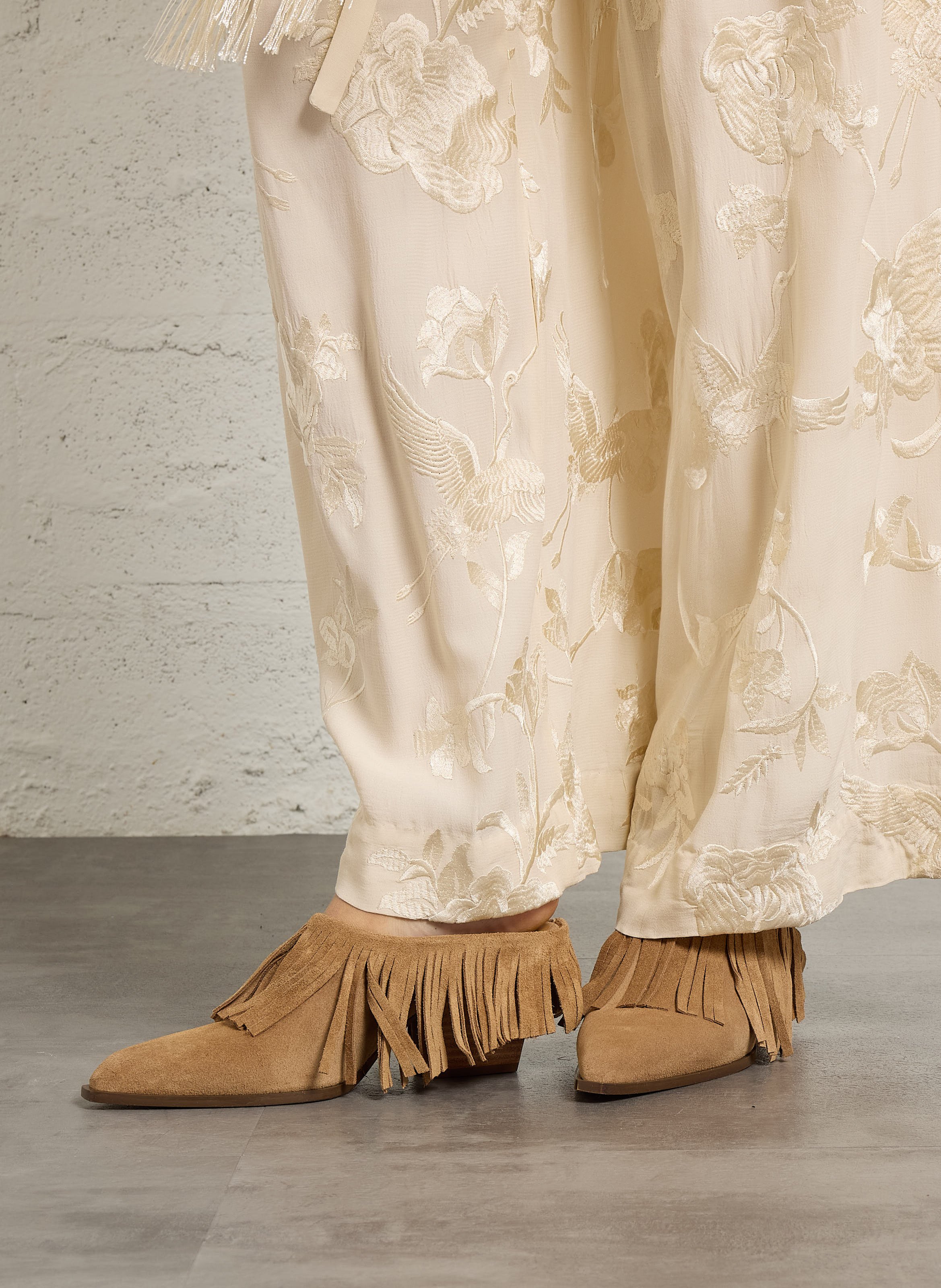 Bottines en cuir velours TORAL Marron