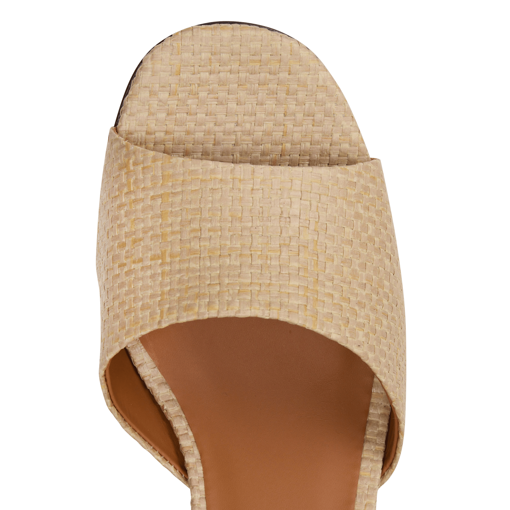 Sandalen van raffia met hak RIVECOUR Beige