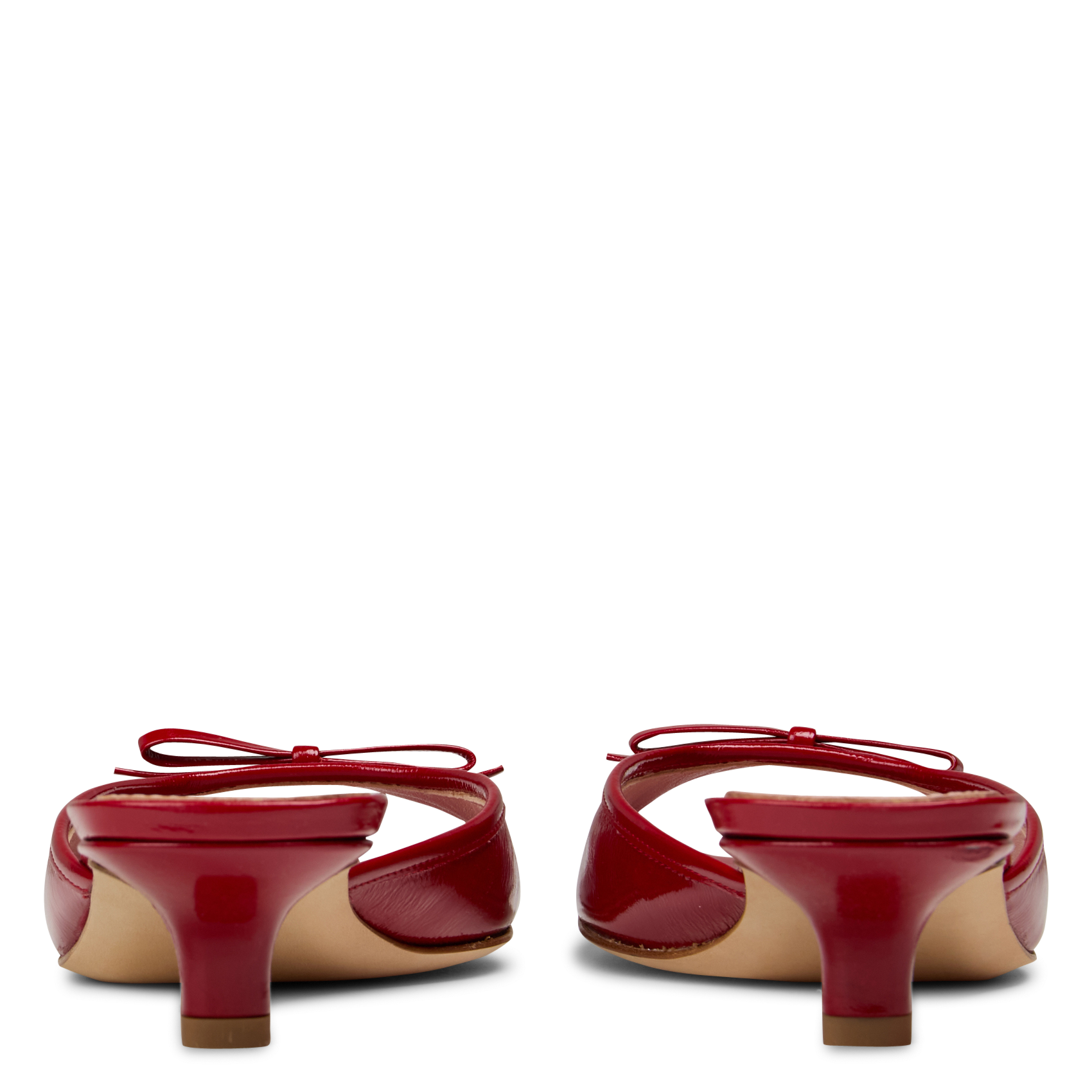 Patent leather heeled mules ODARE Red