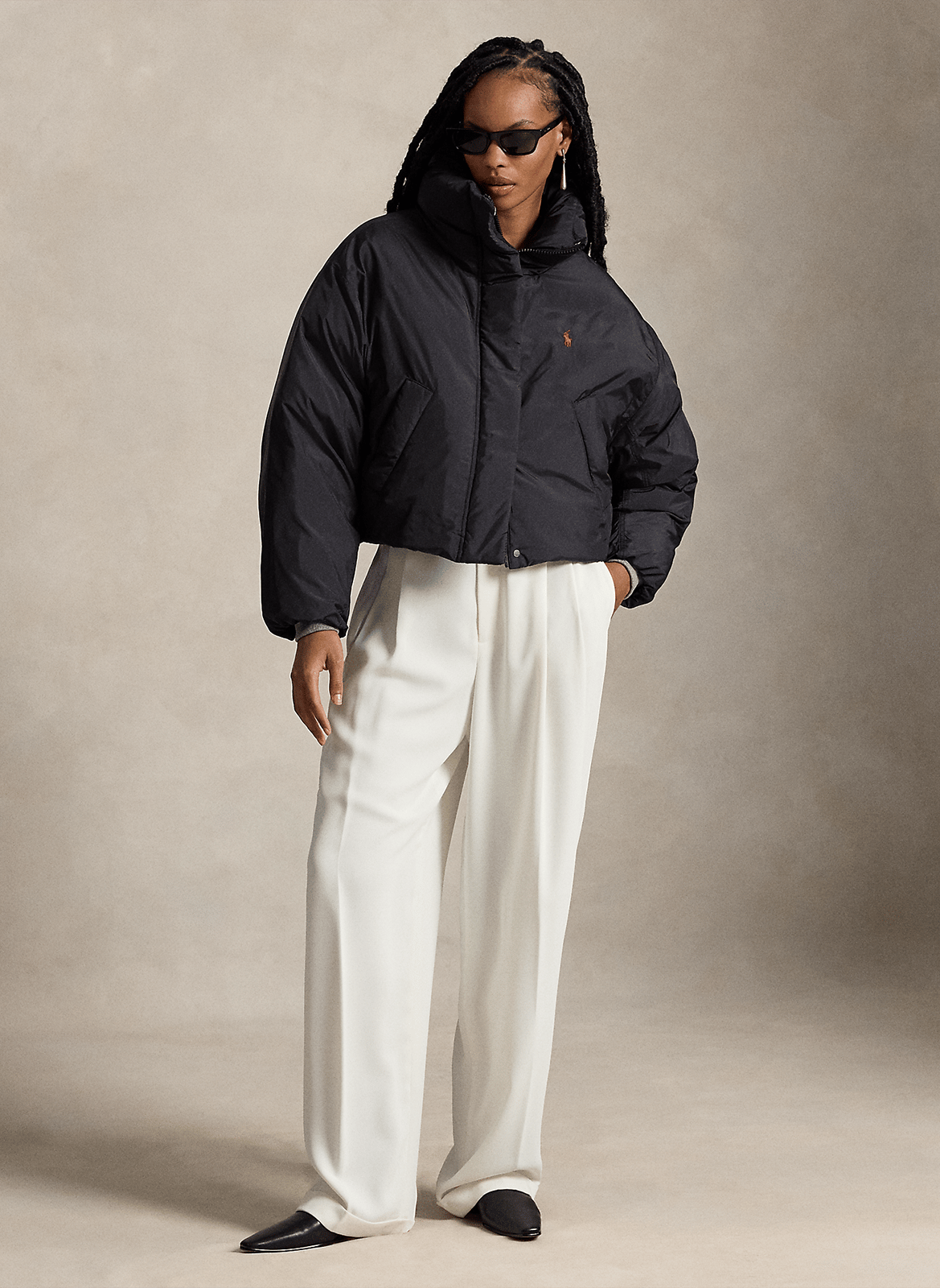 Doudoune courte col montant POLO RALPH LAUREN Noir