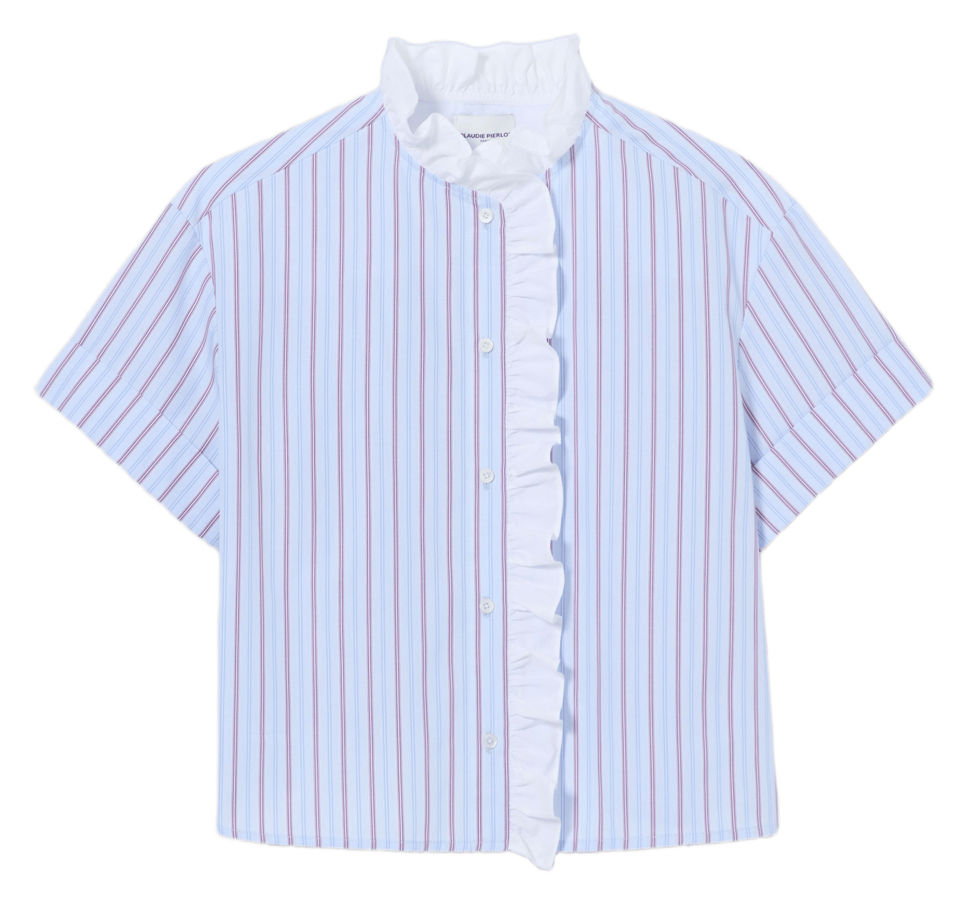 Chemise droite à rayures en coton CLAUDIE PIERLOT Multicolore