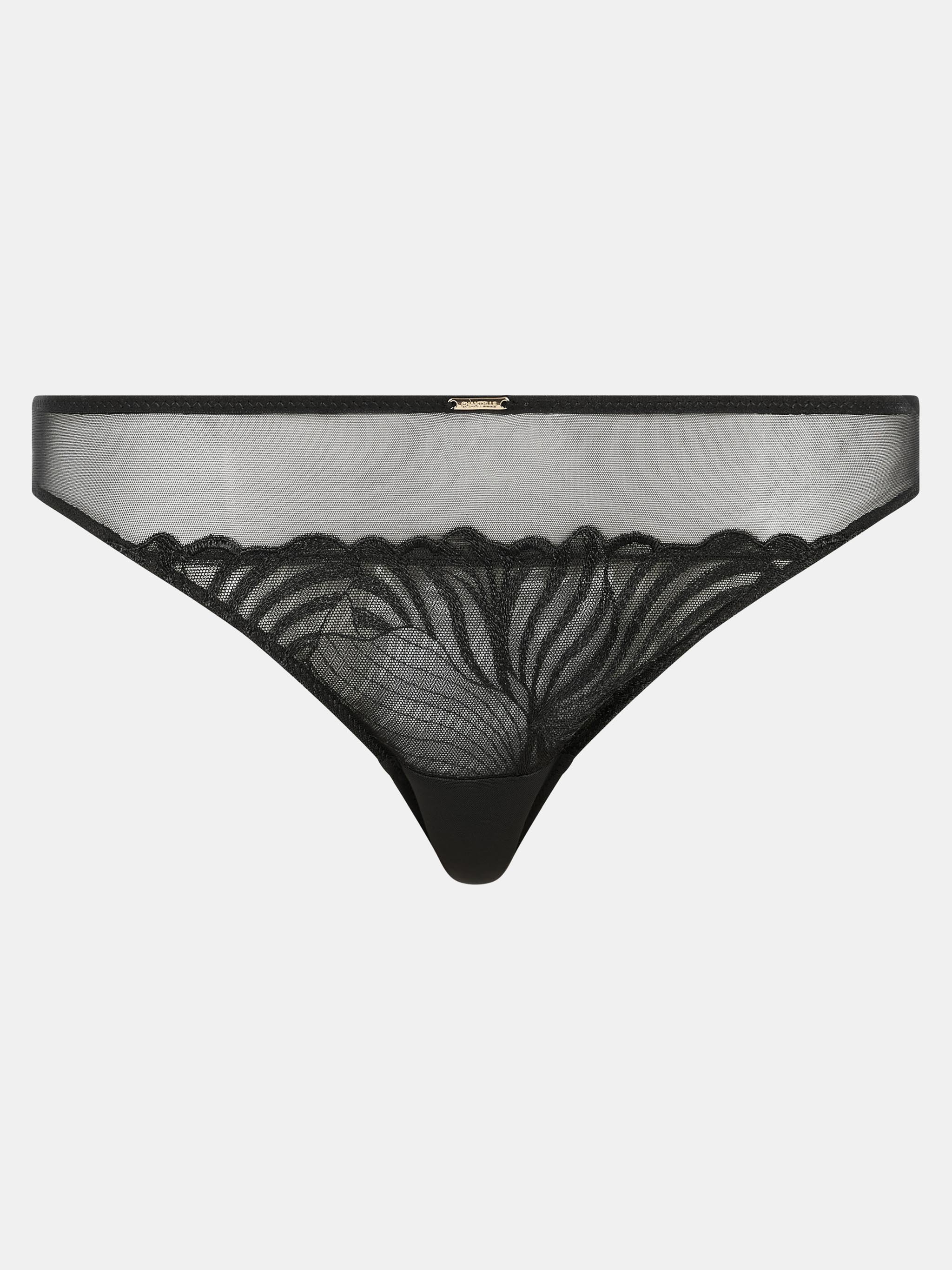 Cotton tanga CHANTELLE Black