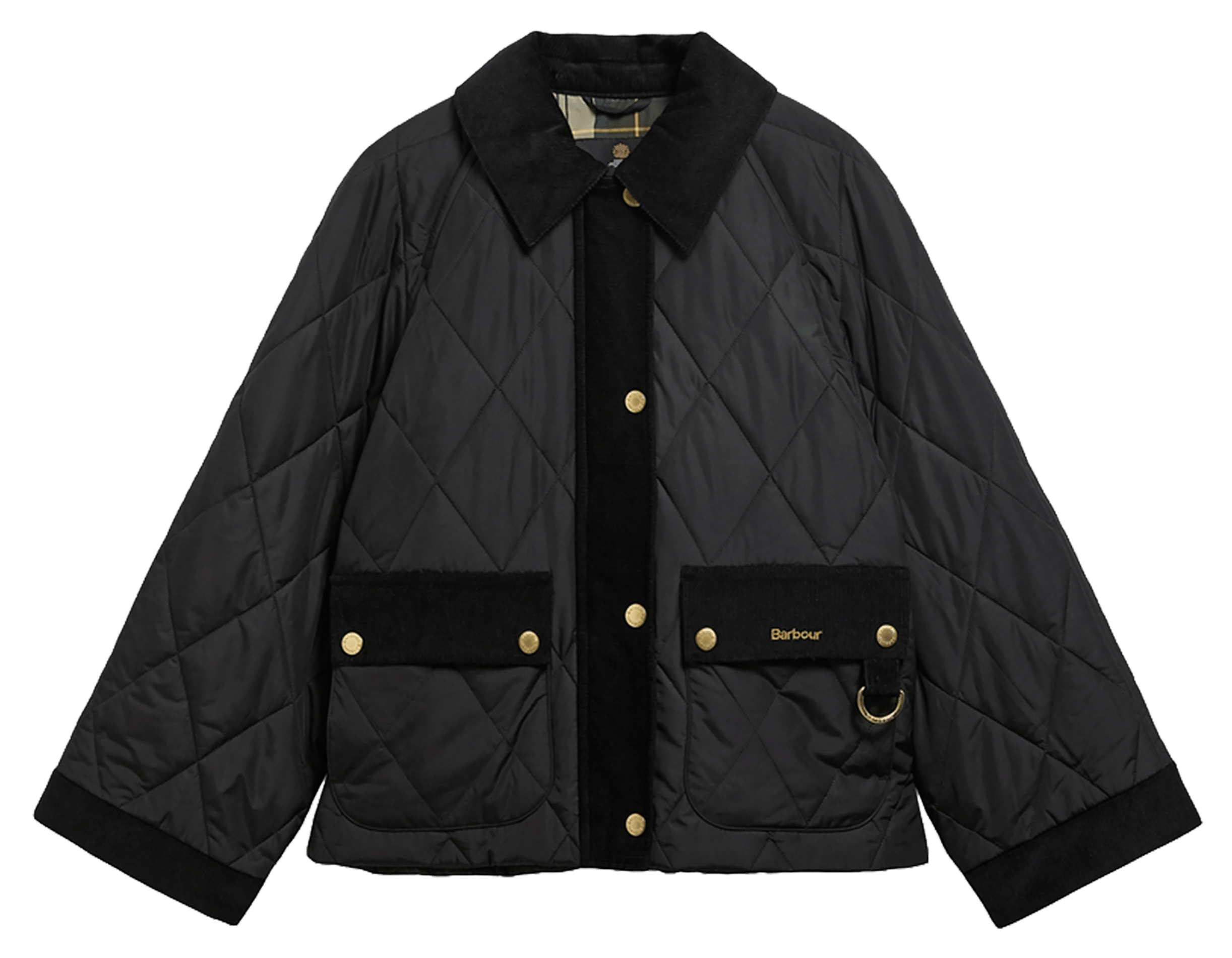 Quilted jacket with classic collar BARBOUR Black